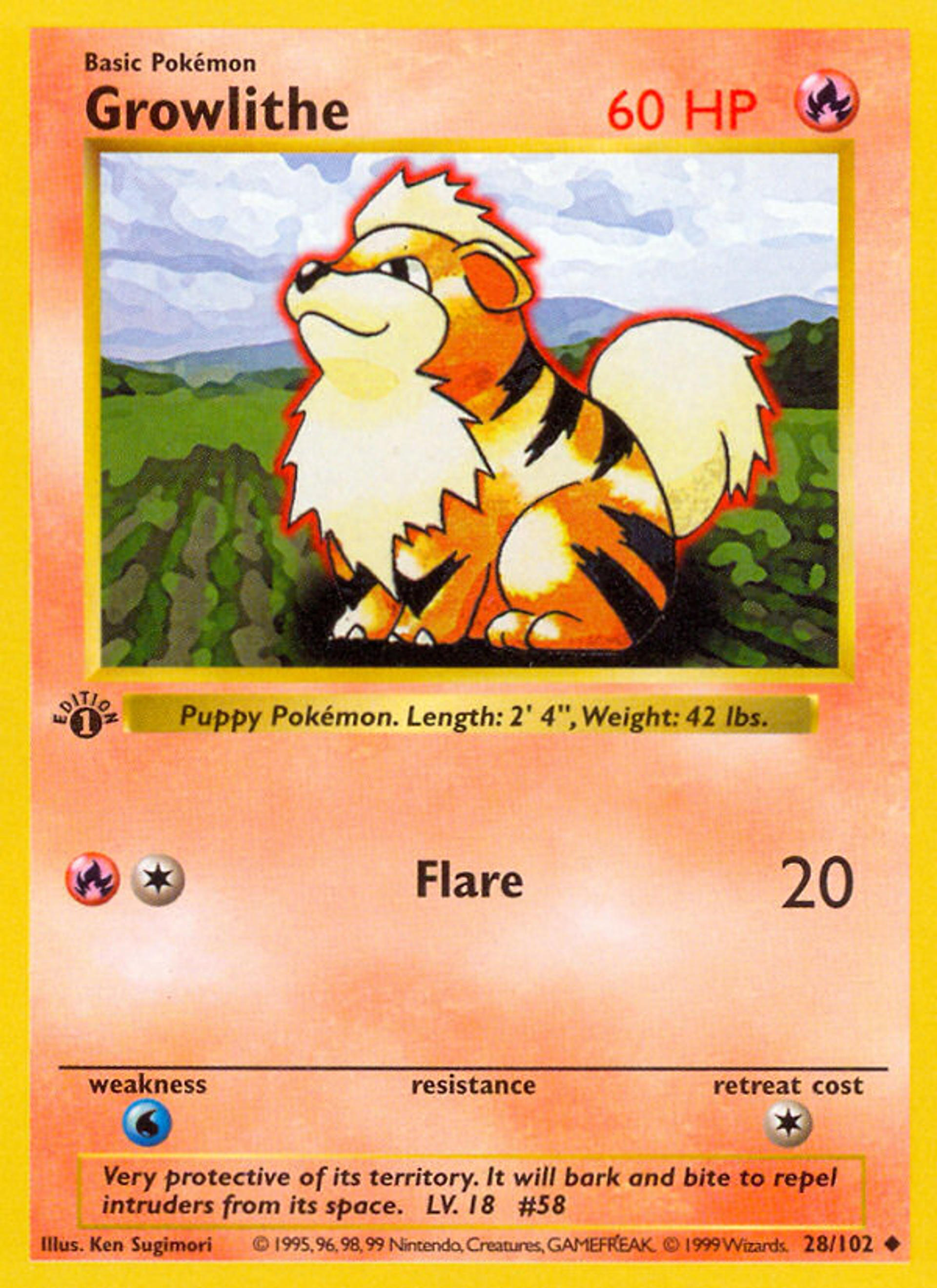 Growlithe — Base Set — Pokémon