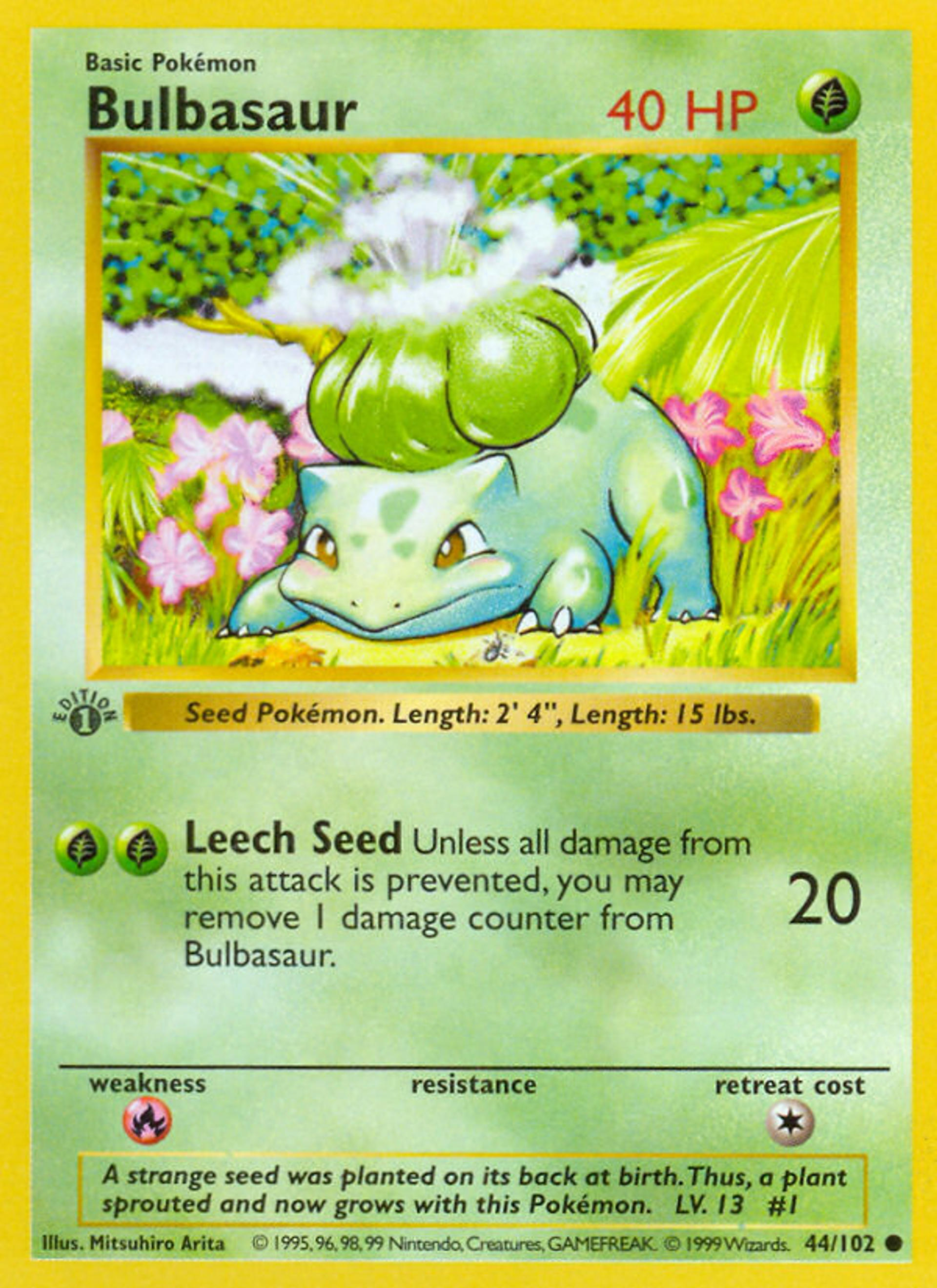 Bulbasaur — Base Set — Pokémon