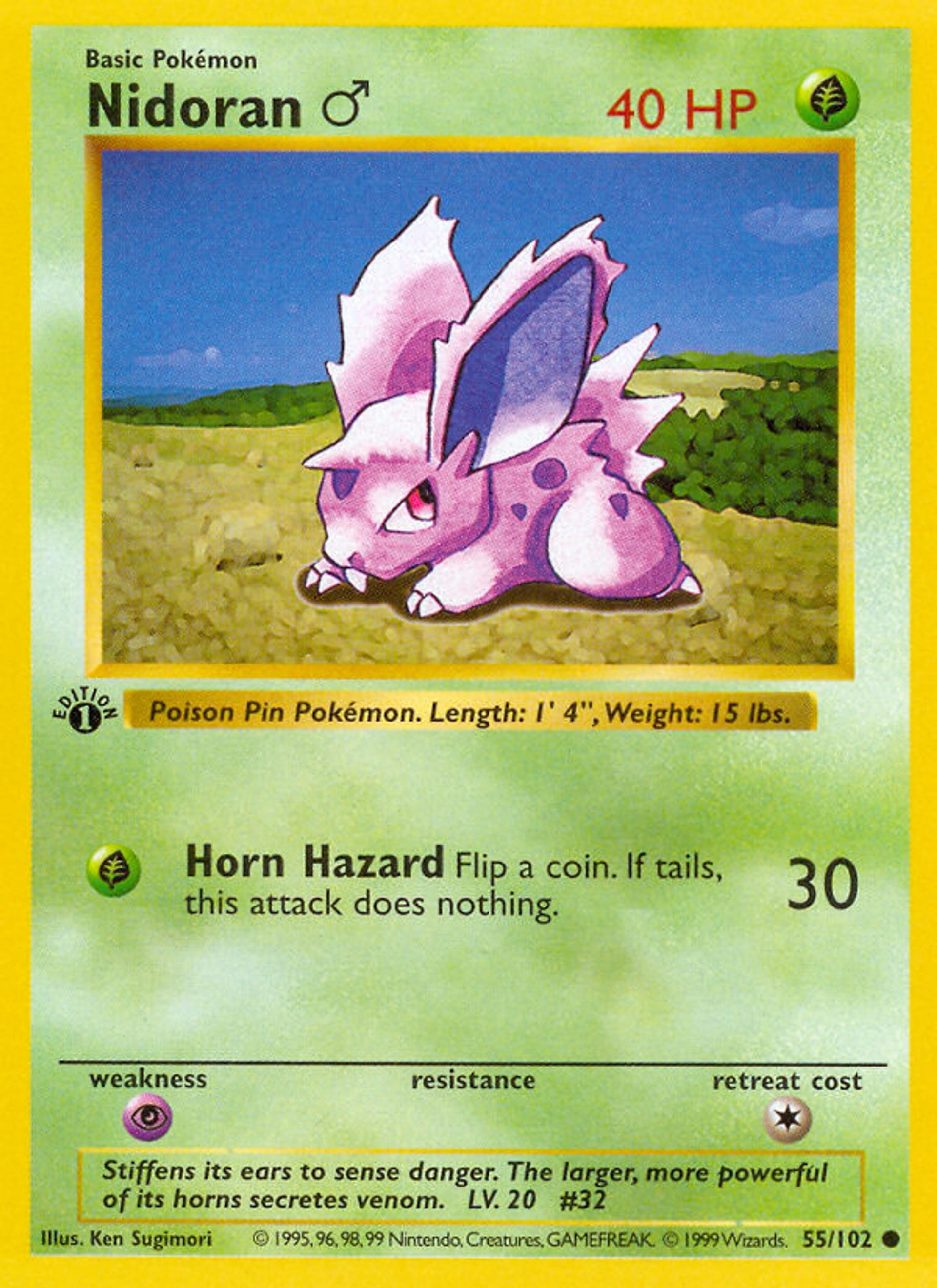 Nidoran M — Base Set — Pokémon