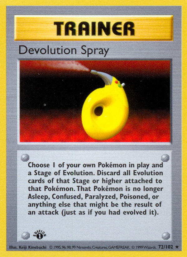 Devolution Spray — Base Set — Pokemon