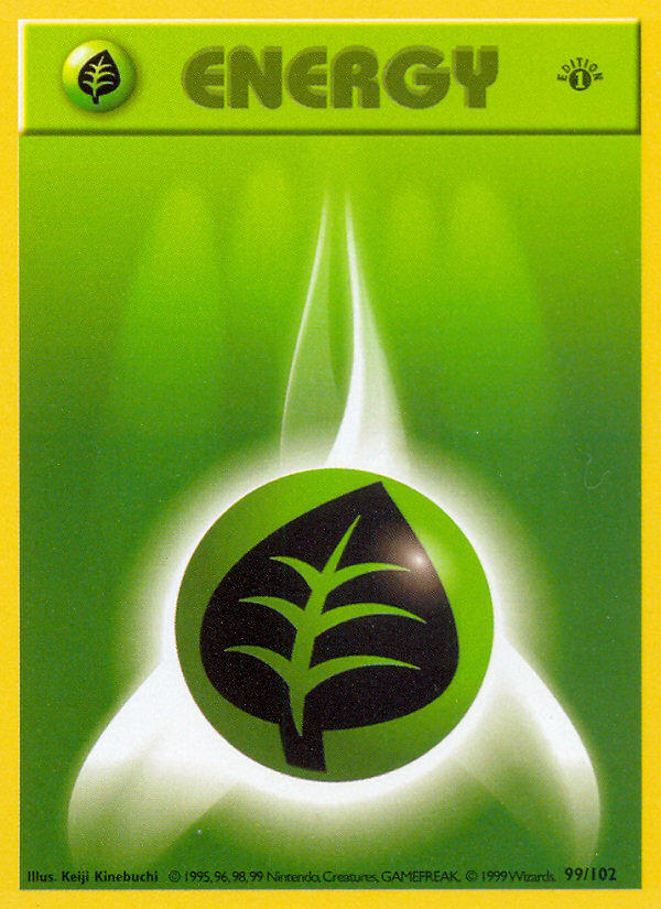 Grass Energy — Base Set — Pokemon