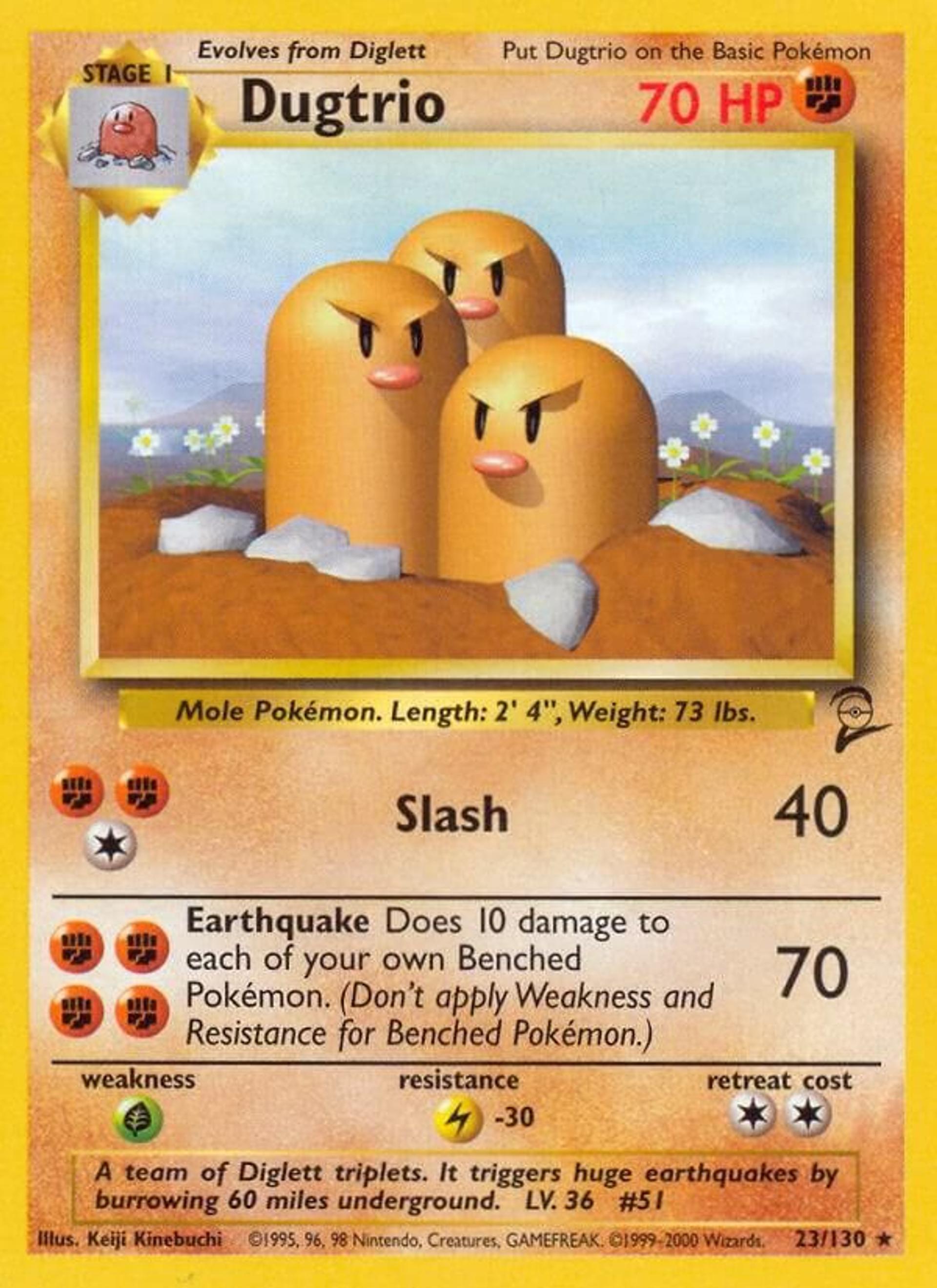 Dugtrio — Base Set 2 — Pokemon