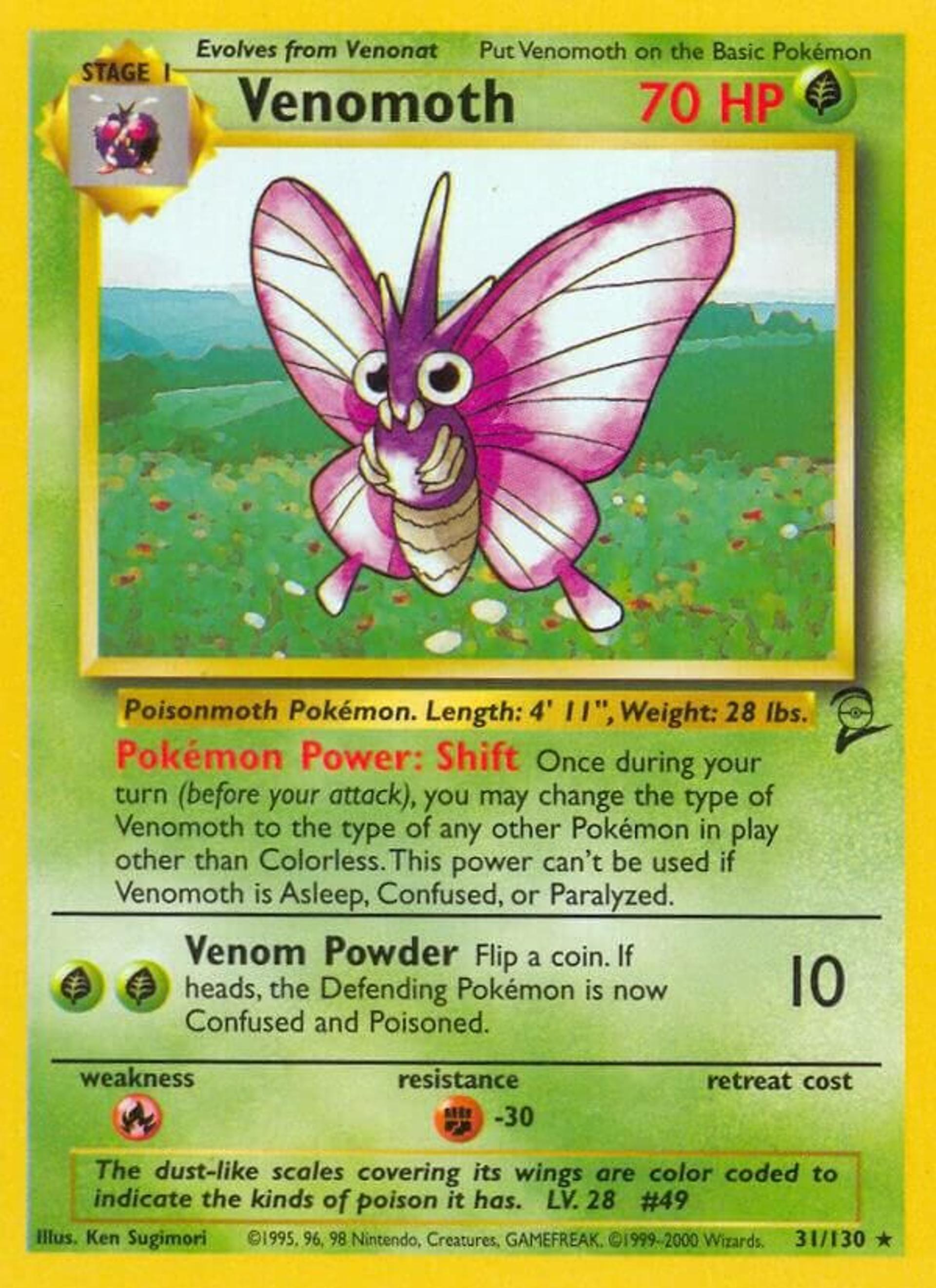 Venomoth — Base Set 2 — Pokemon