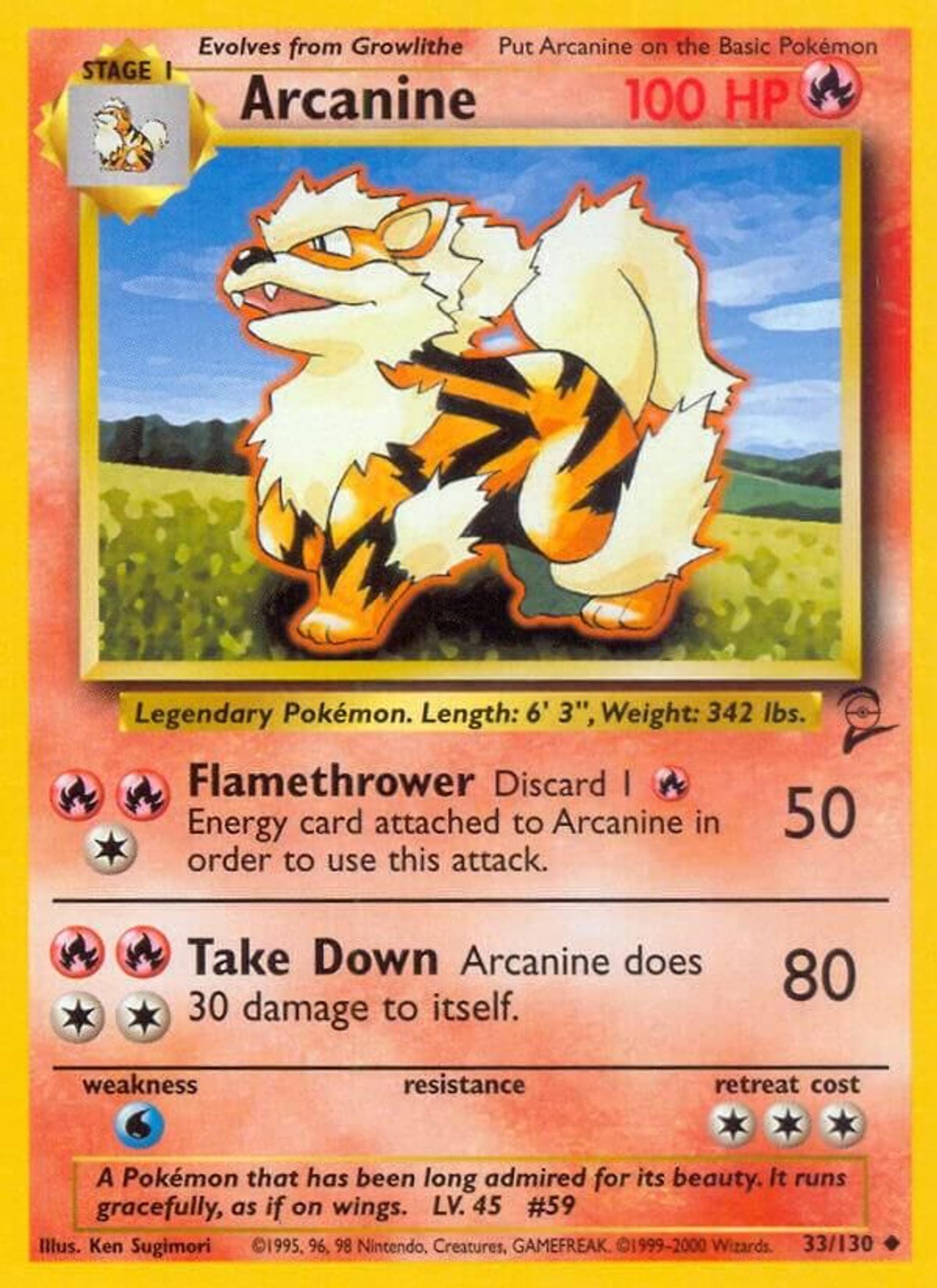 Arcanine — Base Set 2 — Pokemon