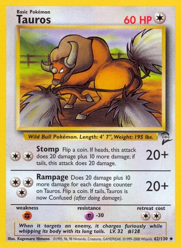 Tauros — Base Set 2 — Pokemon