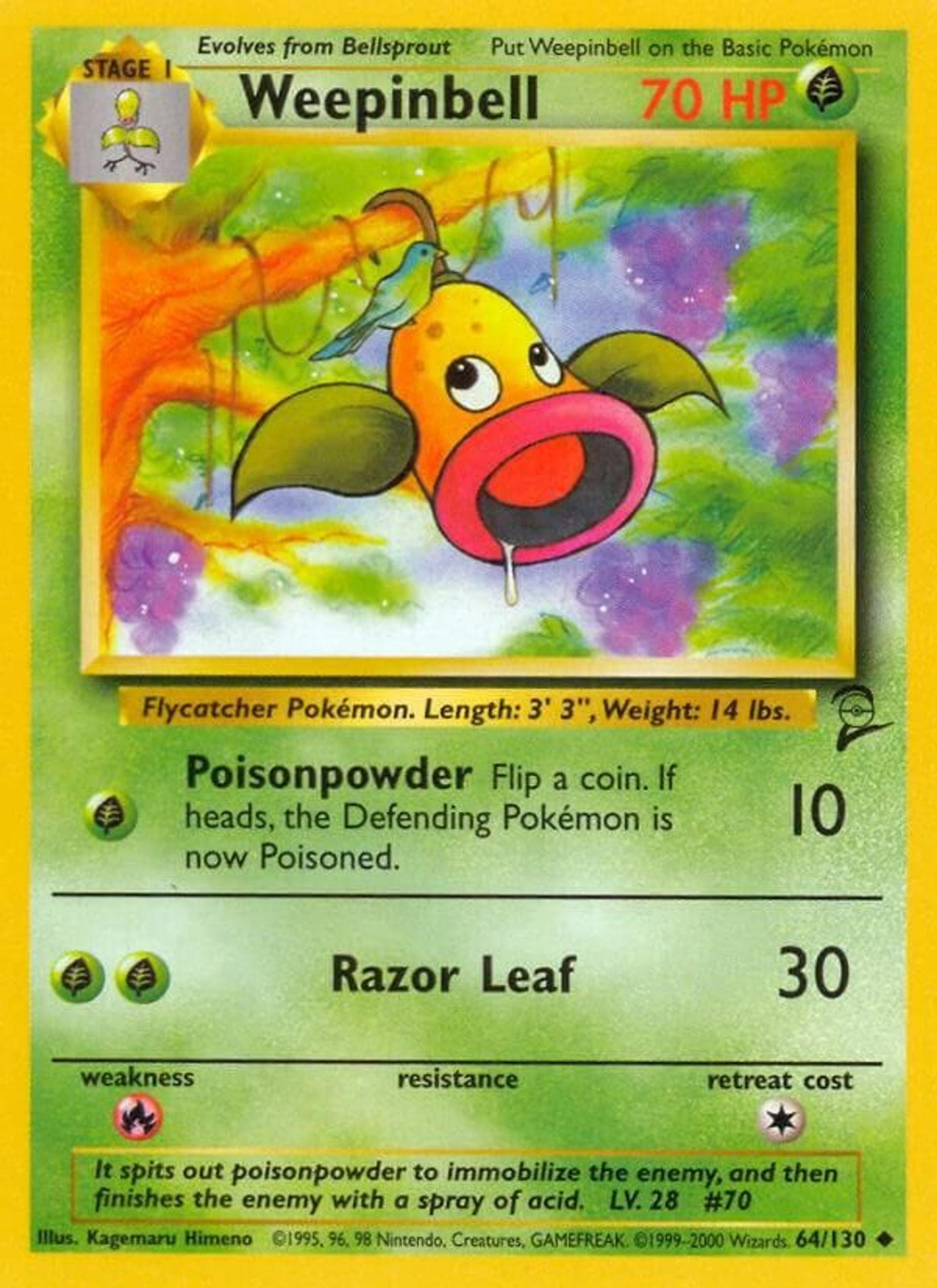 Weepinbell — Base Set 2 — Pokémon