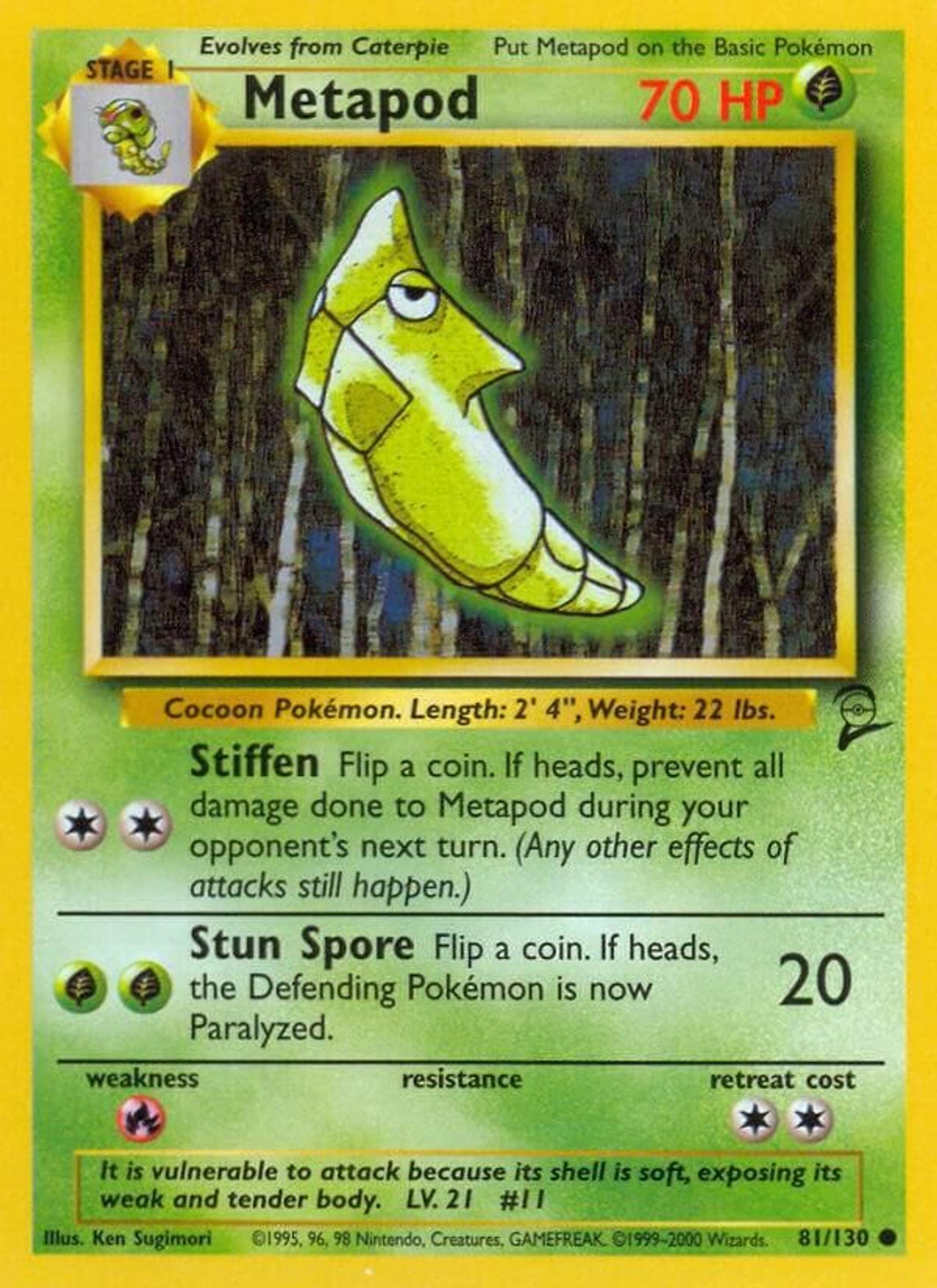 Metapod — Base Set 2 — Pokemon