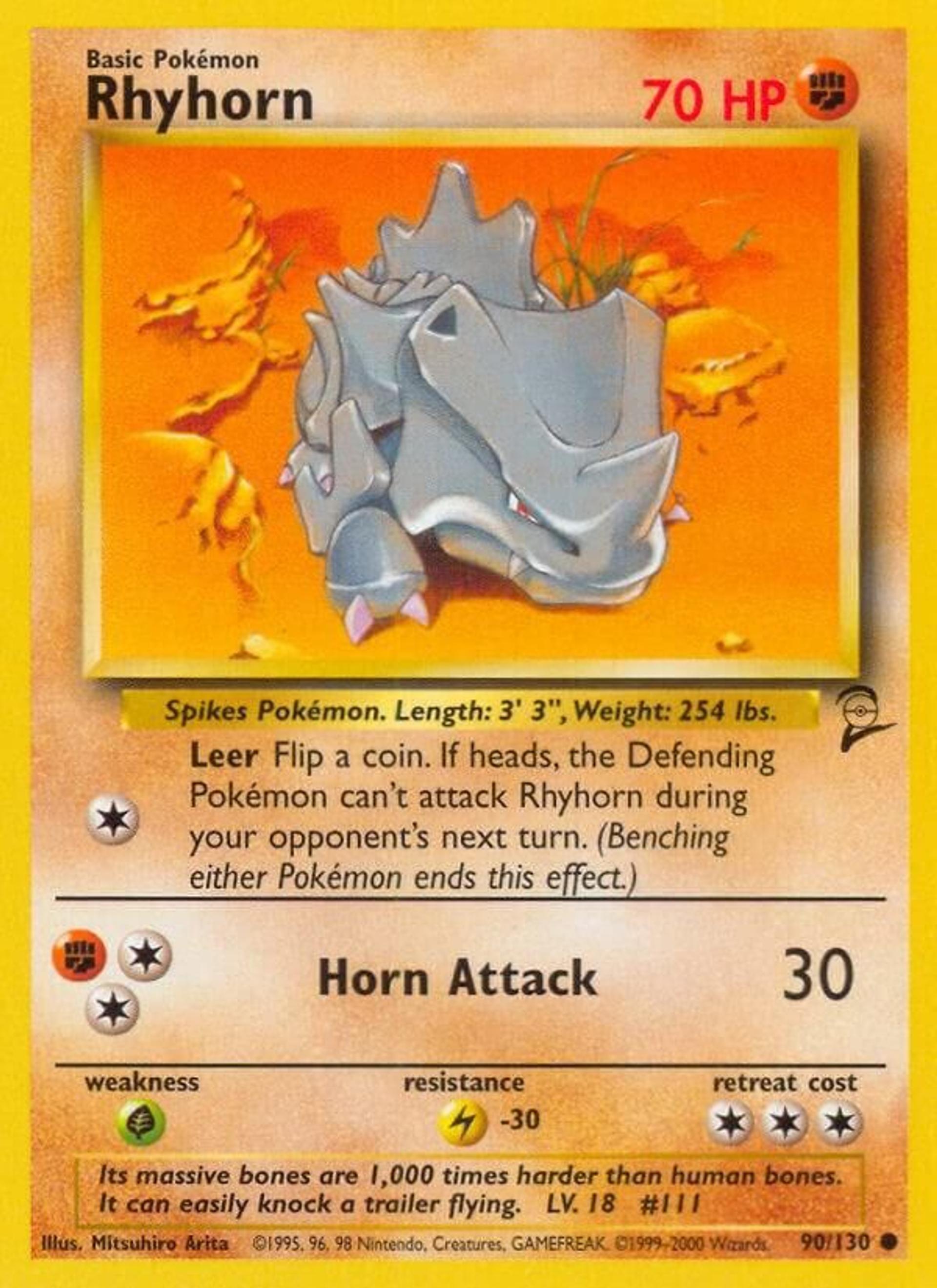 Rhyhorn — Base Set 2 — Pokemon