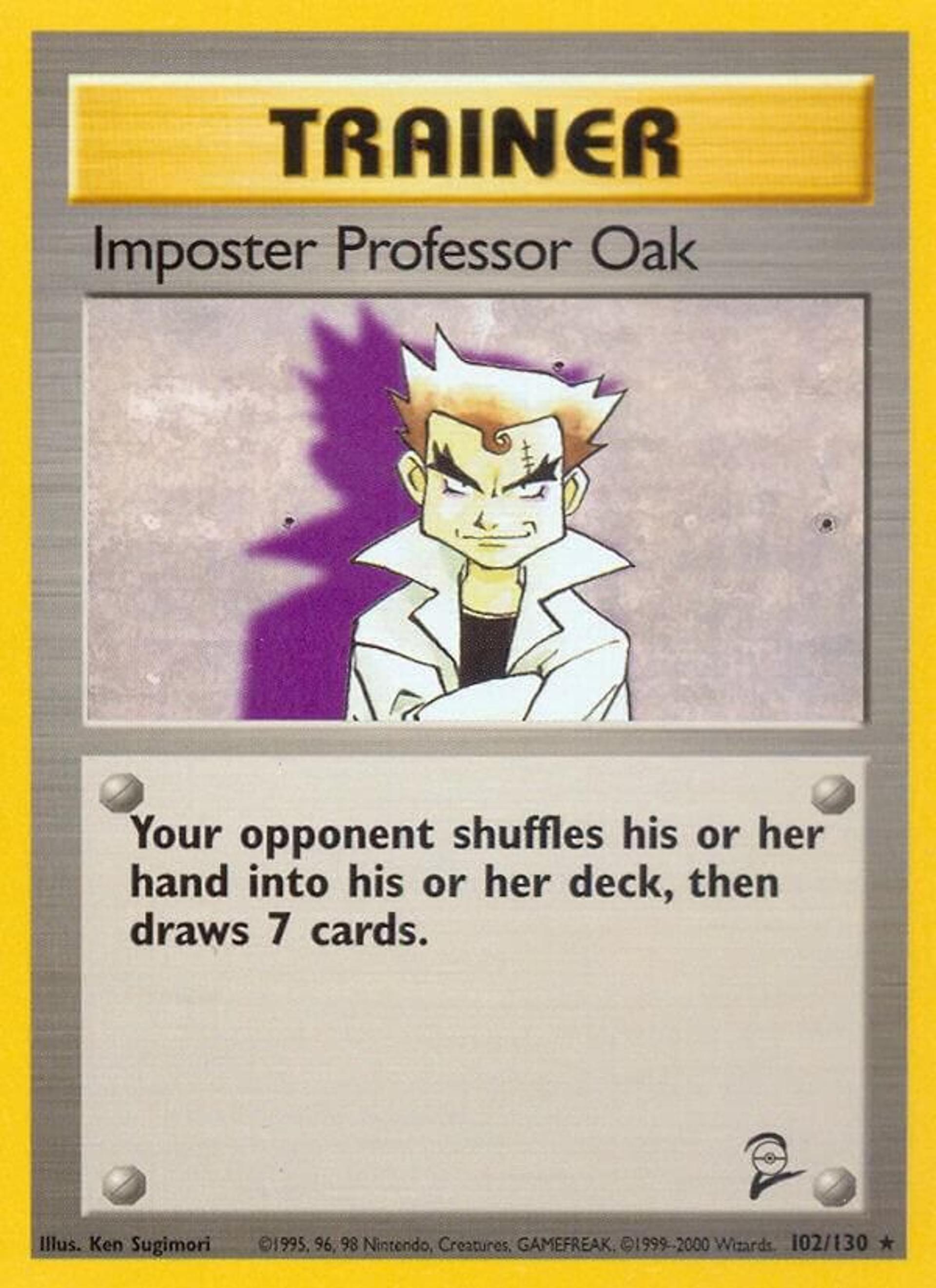 Imposter Professor Oak — Base Set 2 — Pokemon