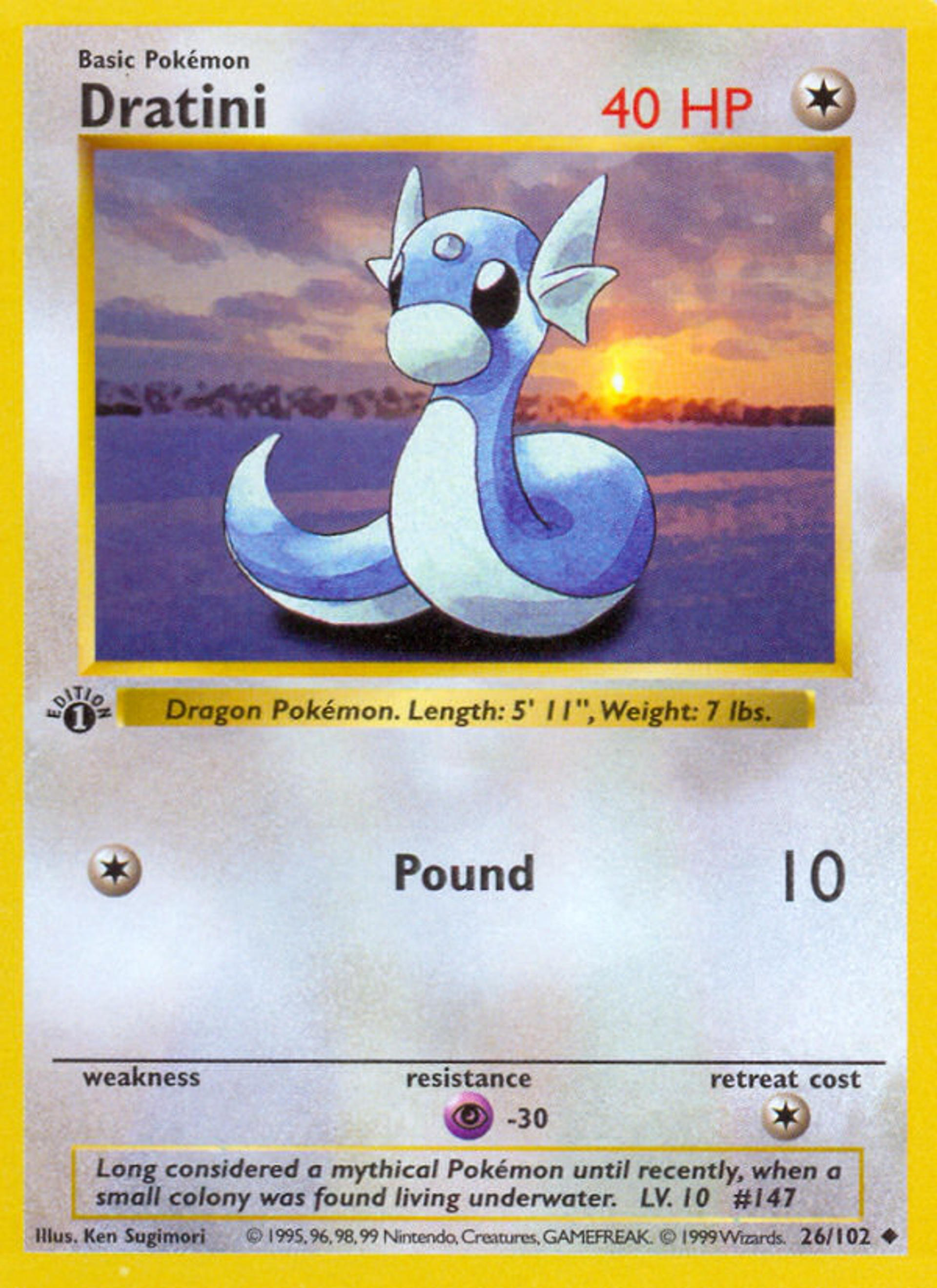 Dratini — Base Set (Shadowless) — Pokemon