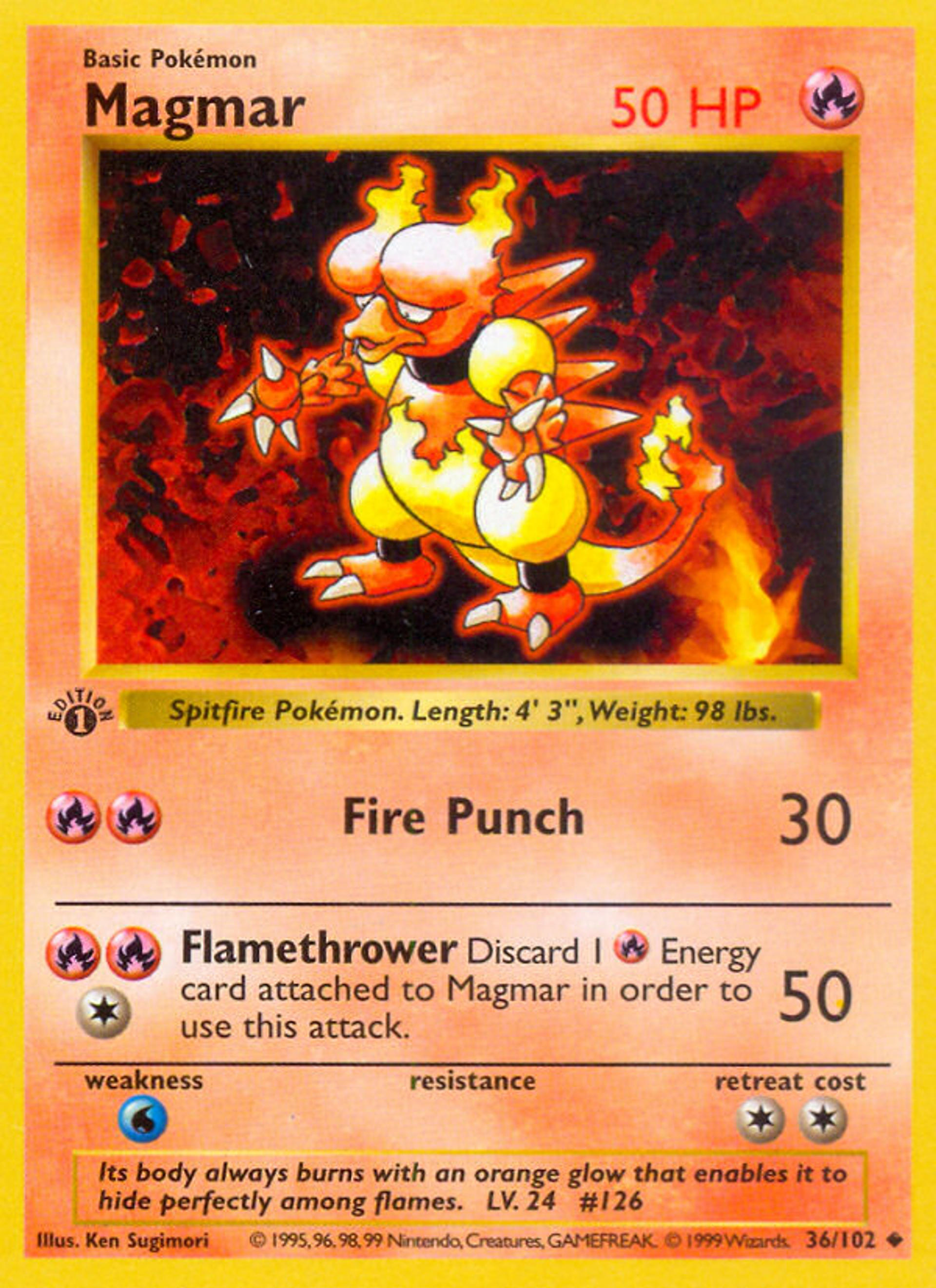 Magmar — Base Set (Shadowless) — Pokemon