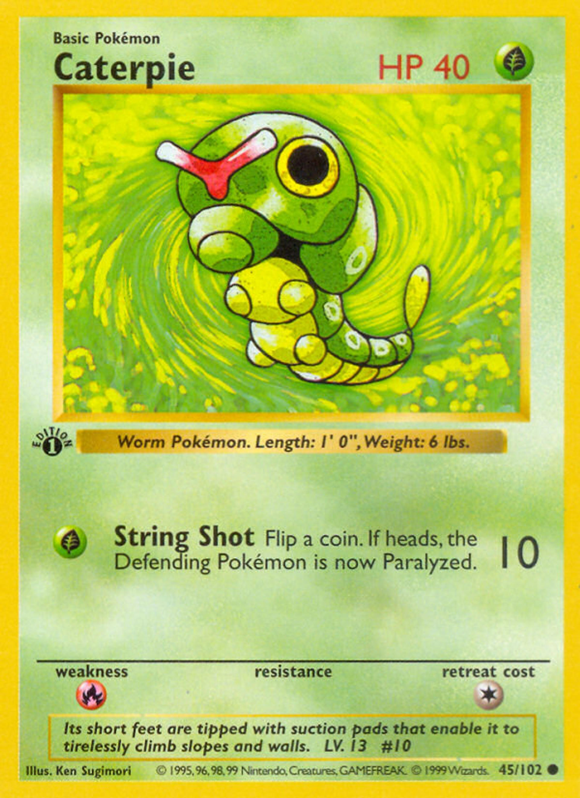 Caterpie — Base Set (Shadowless) — Pokemon