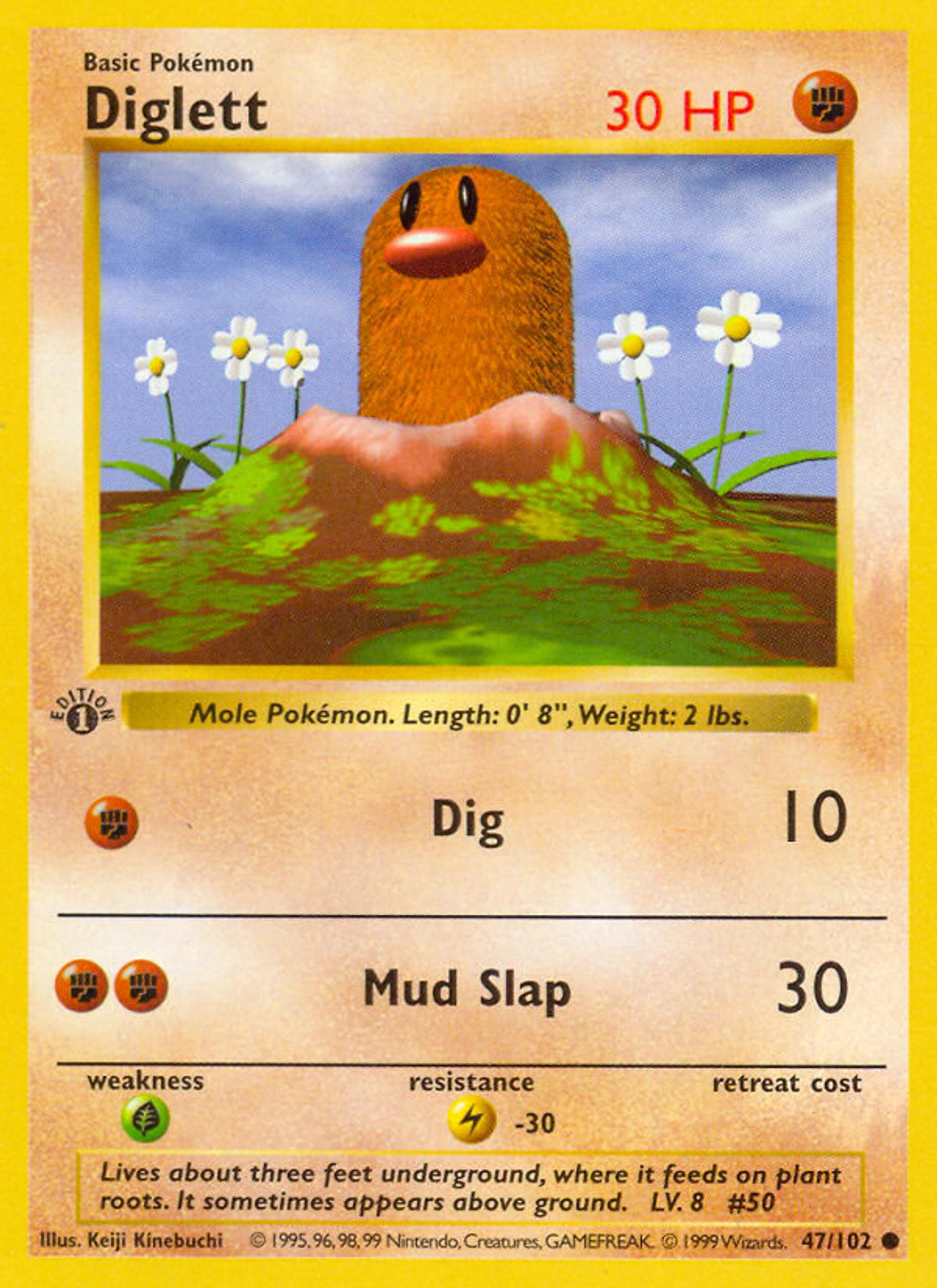 Diglett — Base Set (Shadowless) — Pokemon
