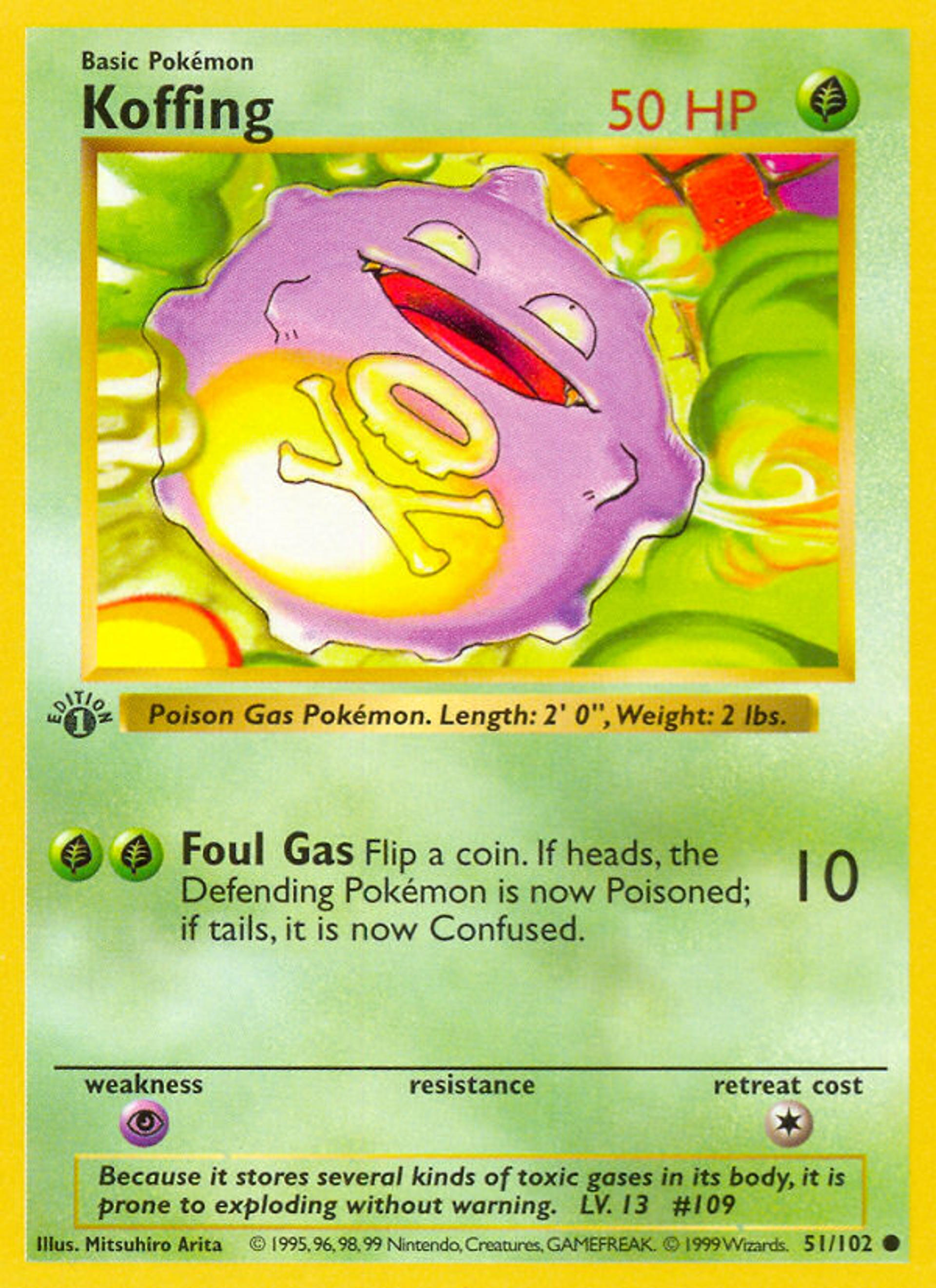 Koffing — Base Set (Shadowless) — Pokemon