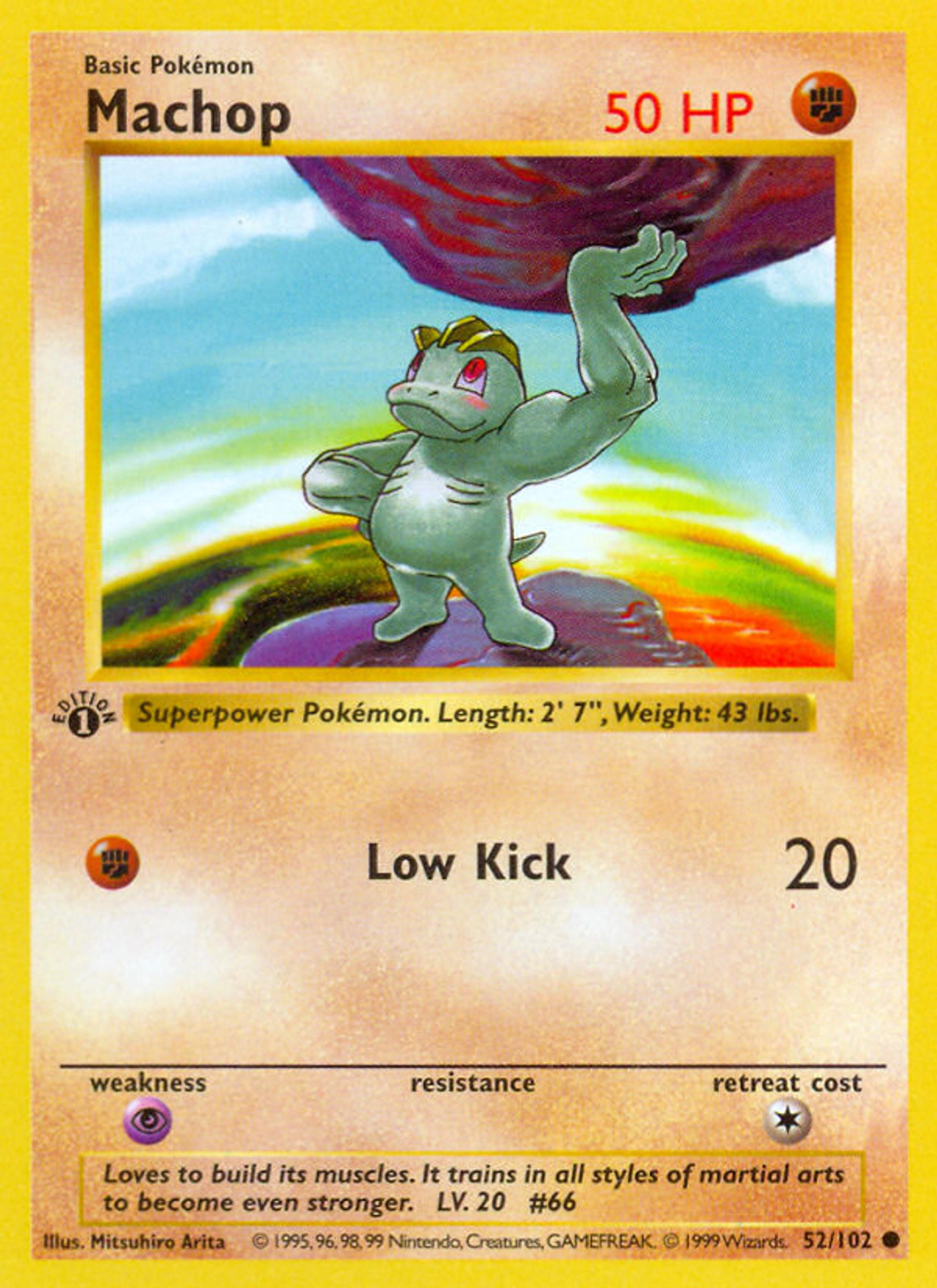 Machop — Base Set (Shadowless) — Pokemon