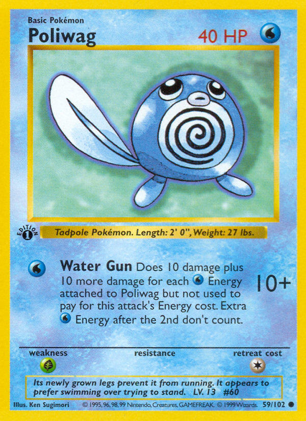 Poliwag — Base Set (Shadowless) — Pokemon