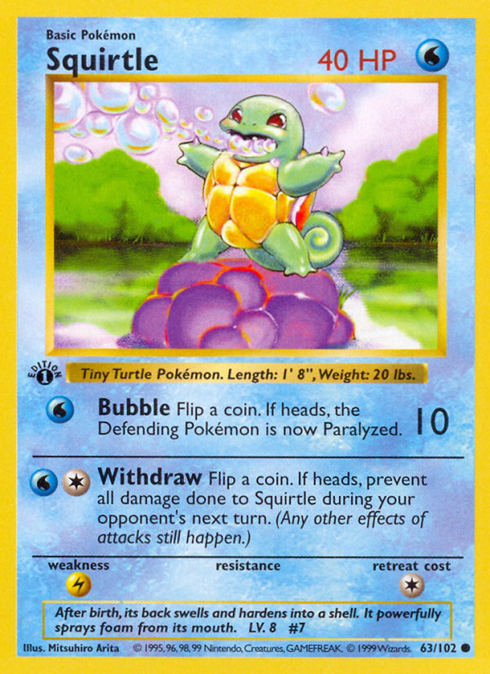 Squirtle — Base Set (Shadowless) — Pokemon