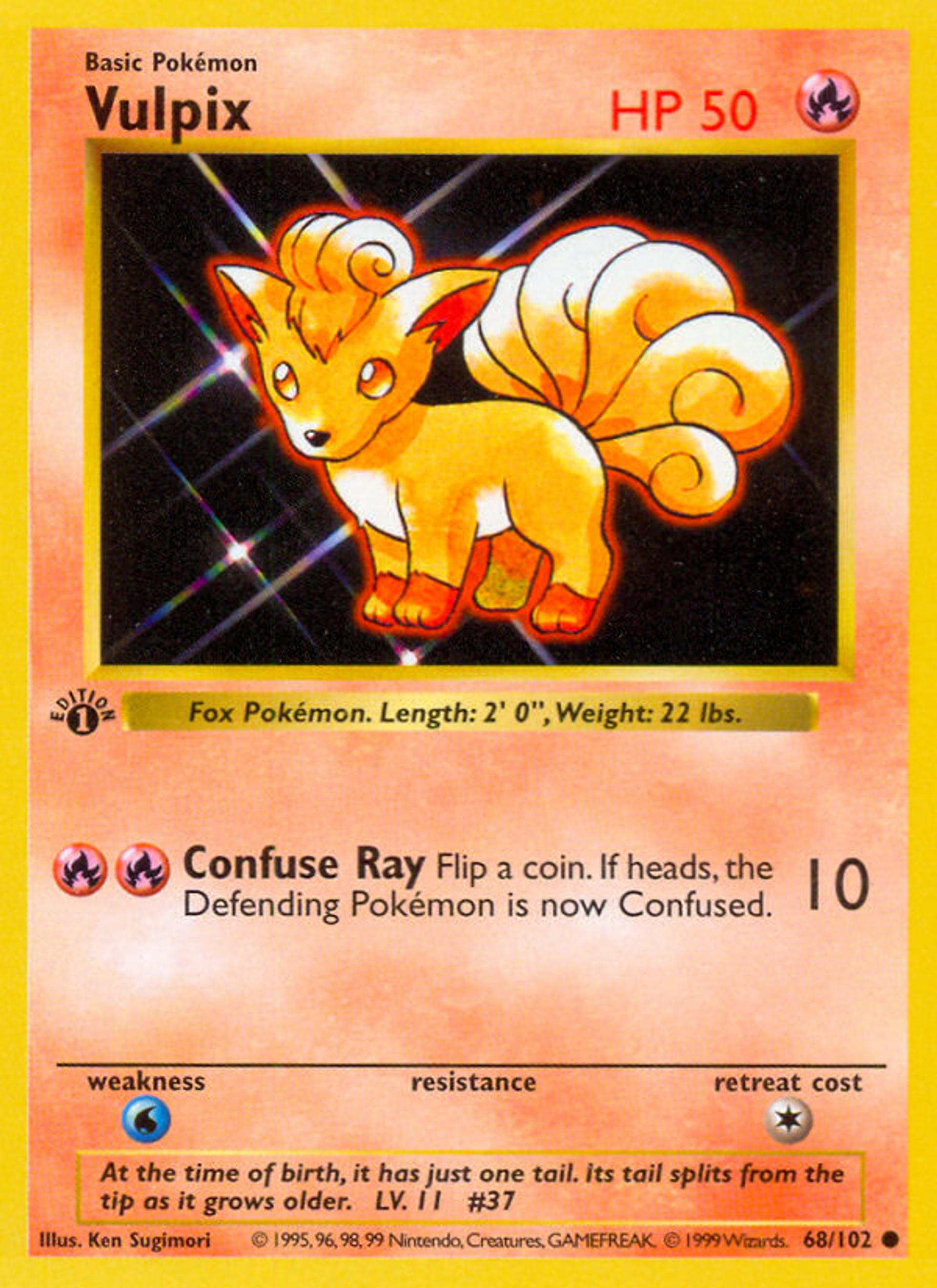 Vulpix — Base Set (Shadowless) — Pokemon