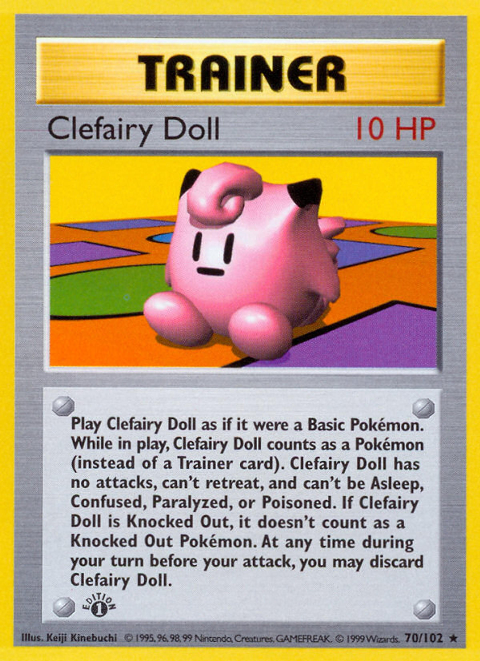 Clefairy Doll — Base Set (Shadowless) — Pokémon
