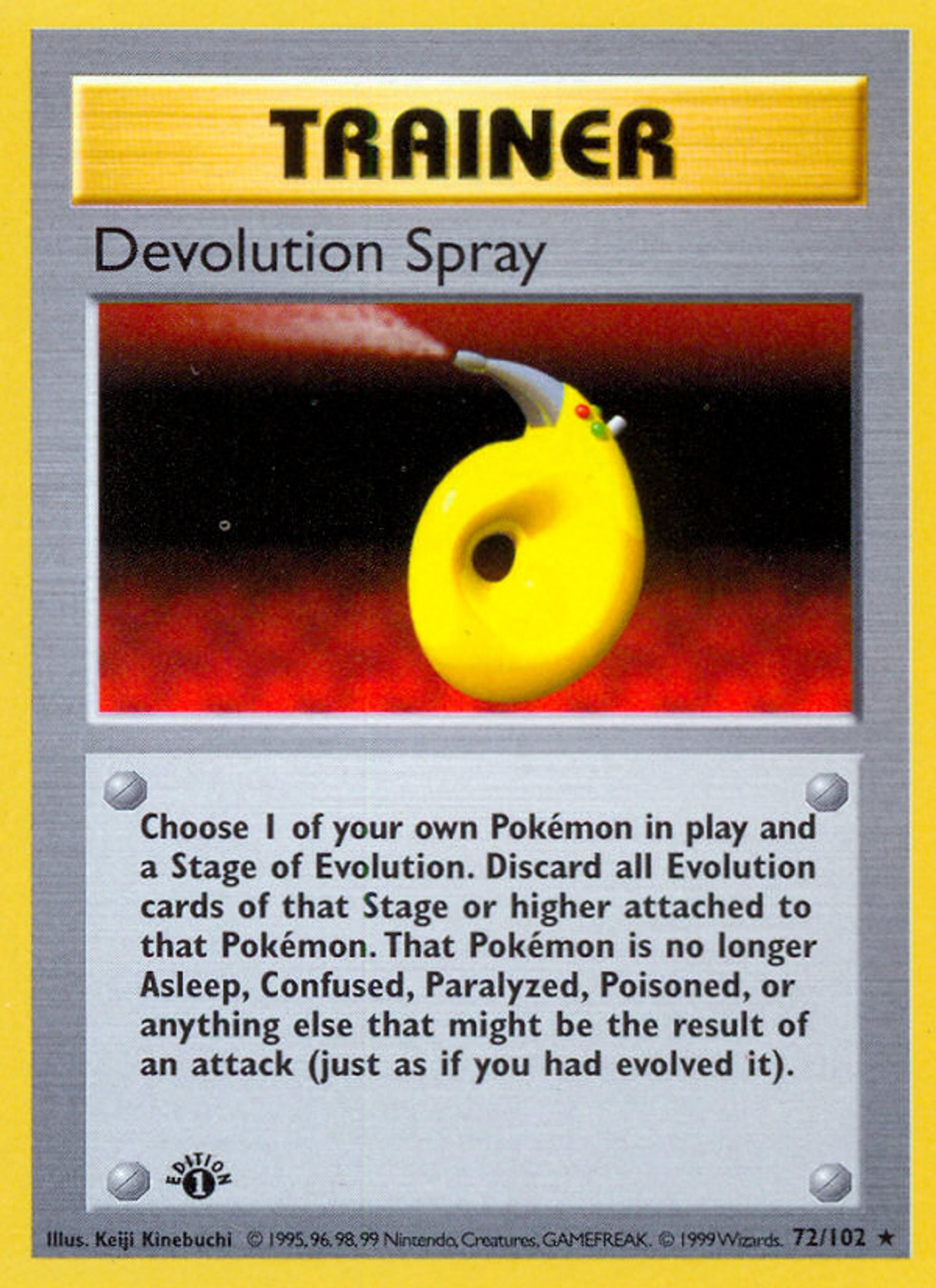 Devolution Spray — Base Set (Shadowless) — Pokemon