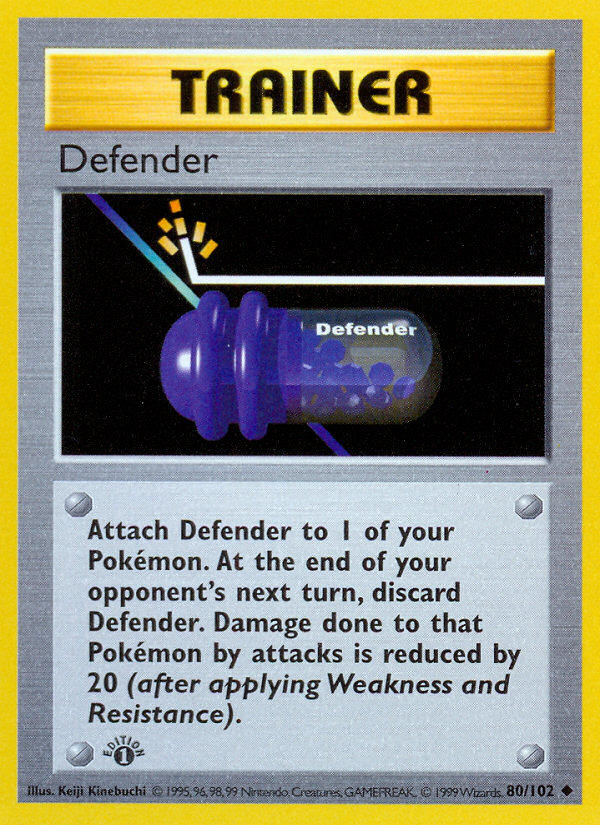 Defender — Base Set (Shadowless) — Pokemon