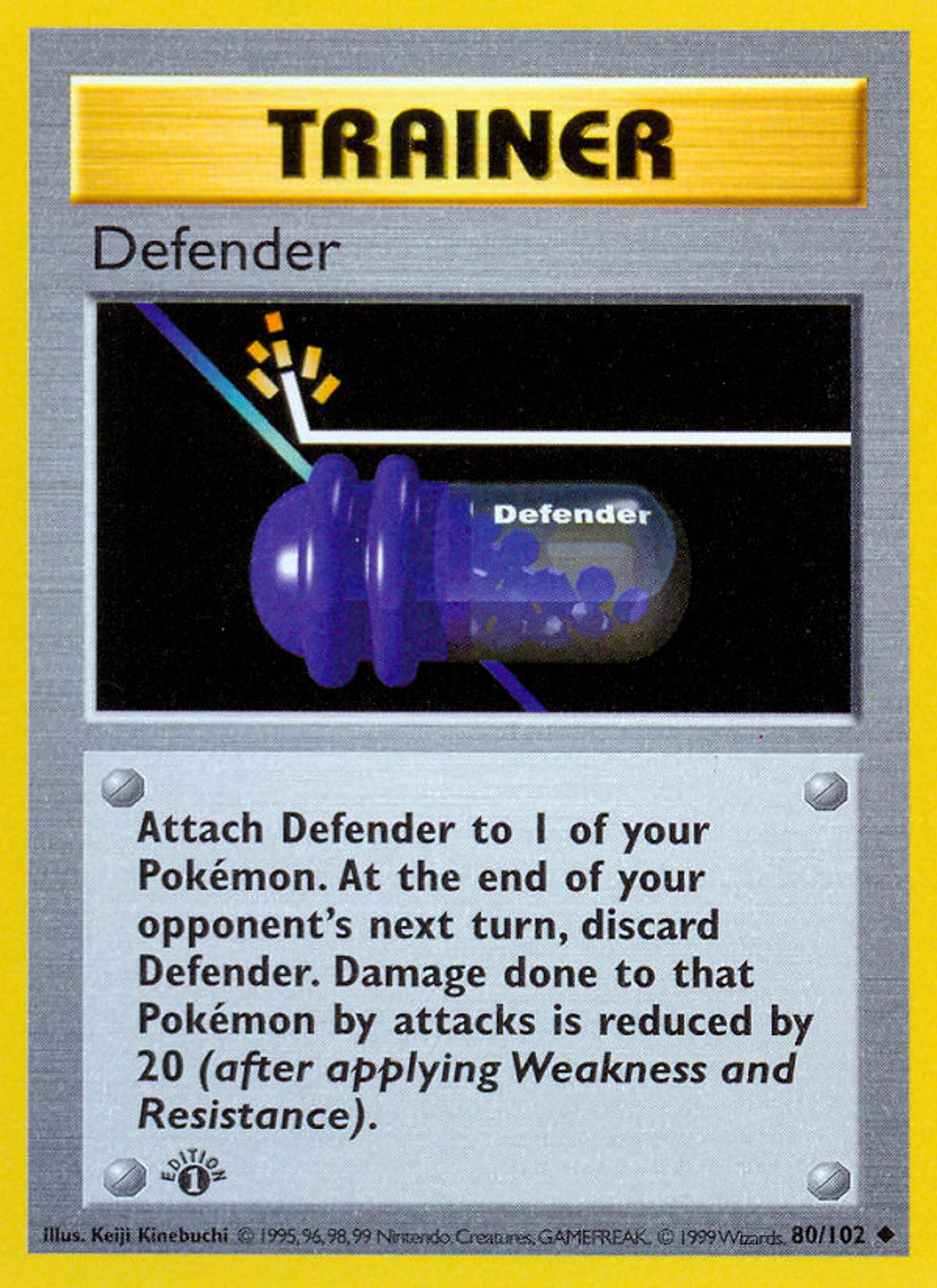 Defender — Base Set (Shadowless) — Pokemon