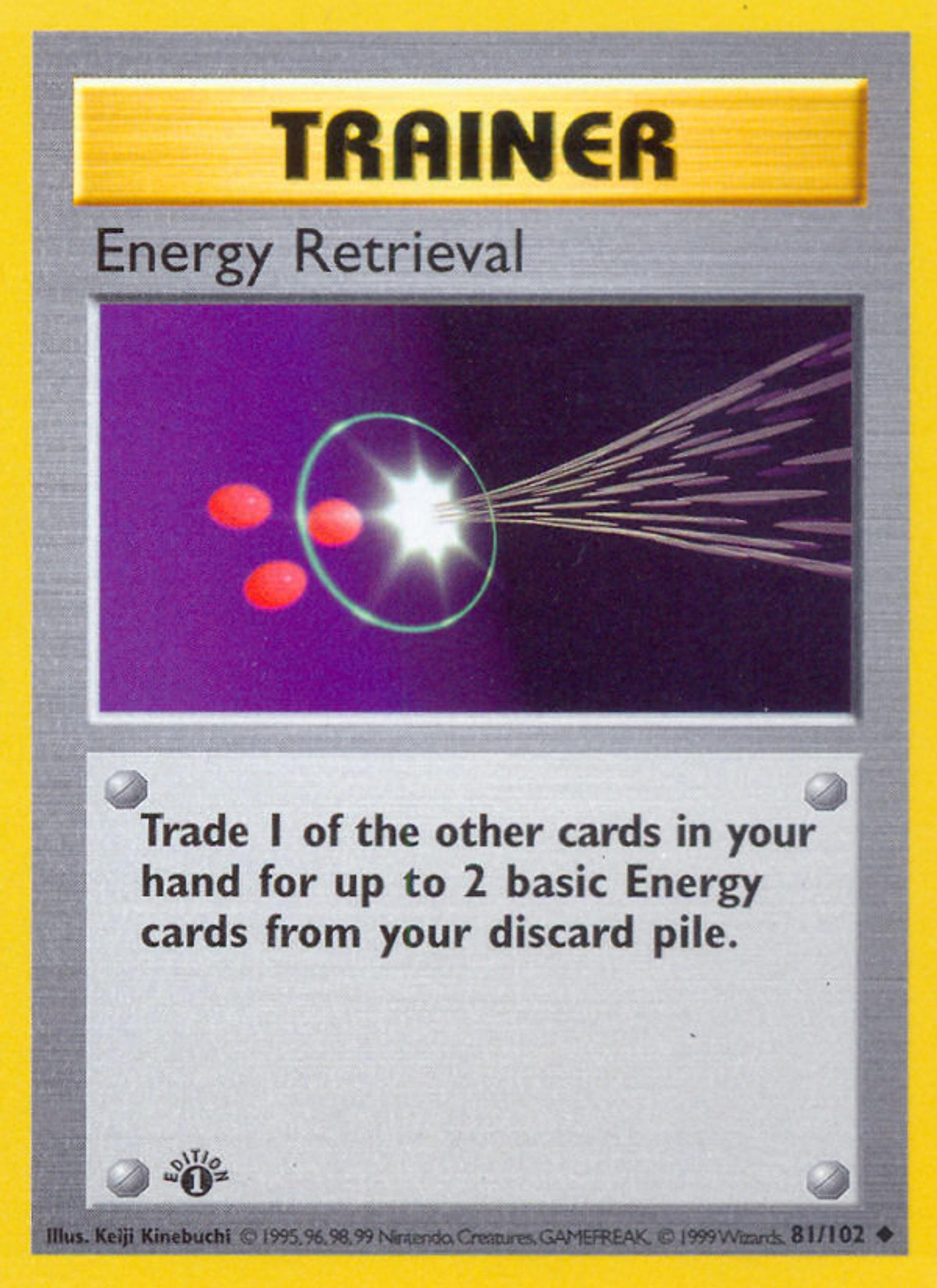 Energy Retrieval — Base Set (Shadowless) — Pokémon
