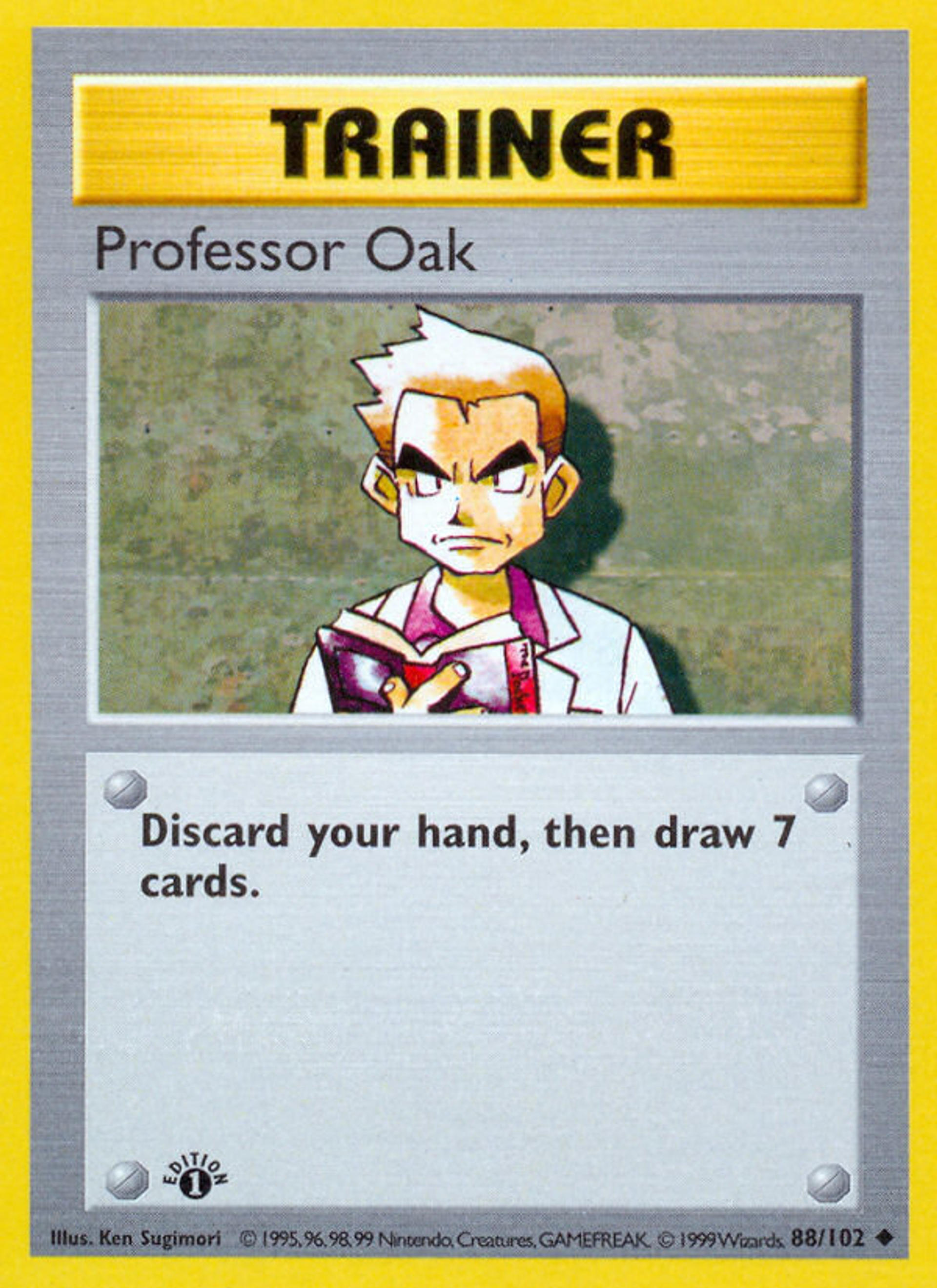 Professor Oak — Base Set (Shadowless) — Pokémon