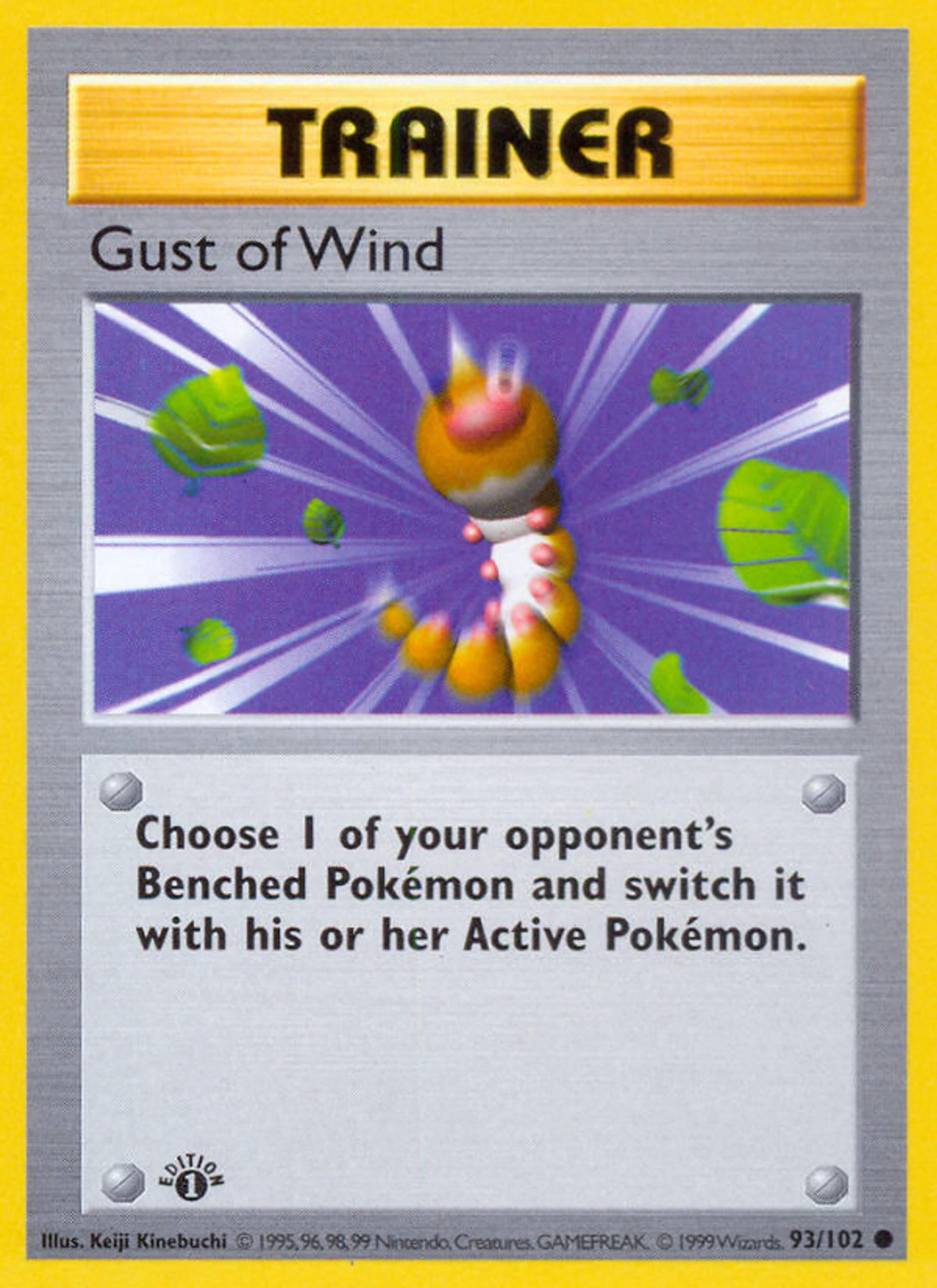 Gust of Wind — Base Set (Shadowless) — Pokemon