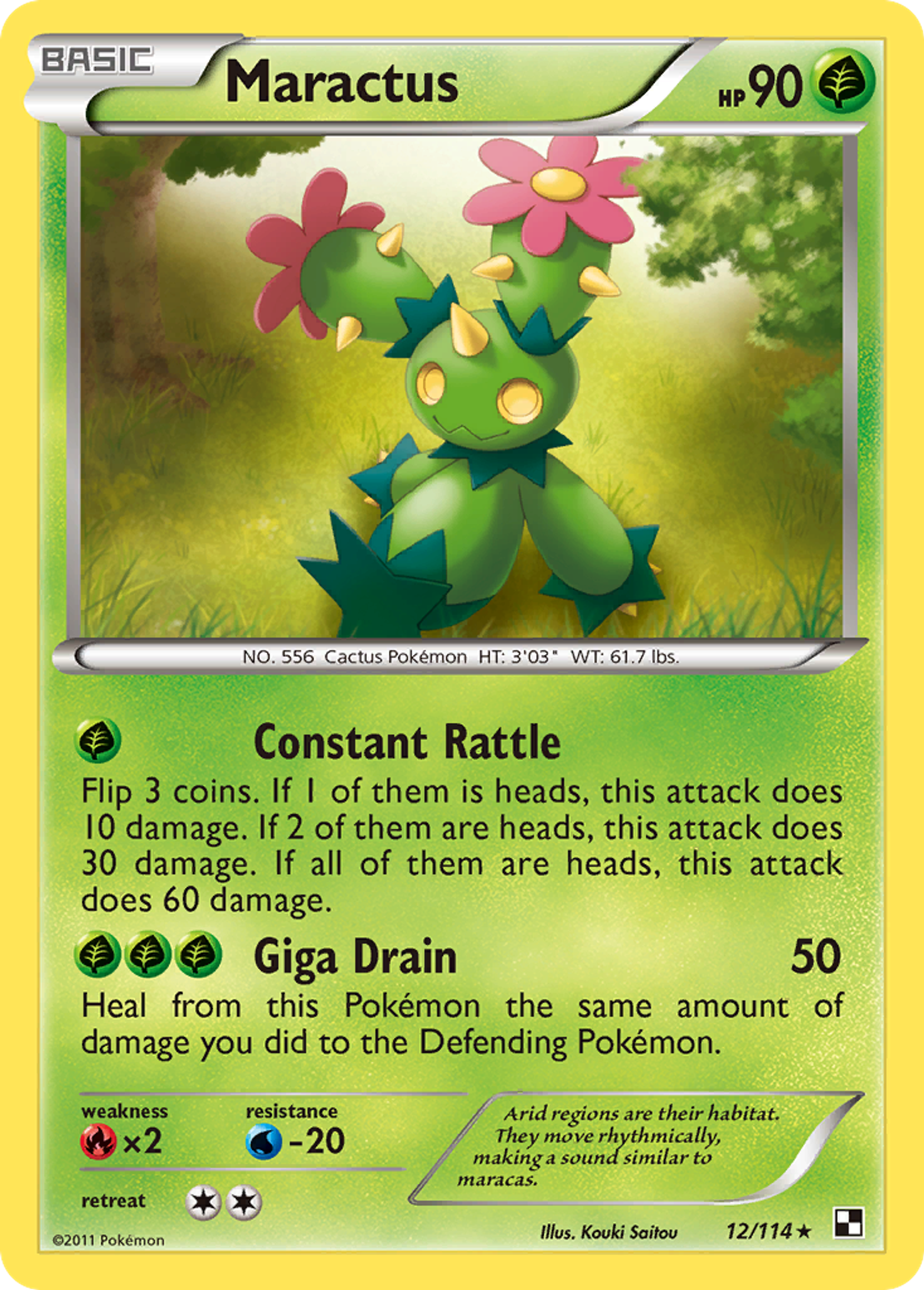 Maractus — Black and White — Pokemon