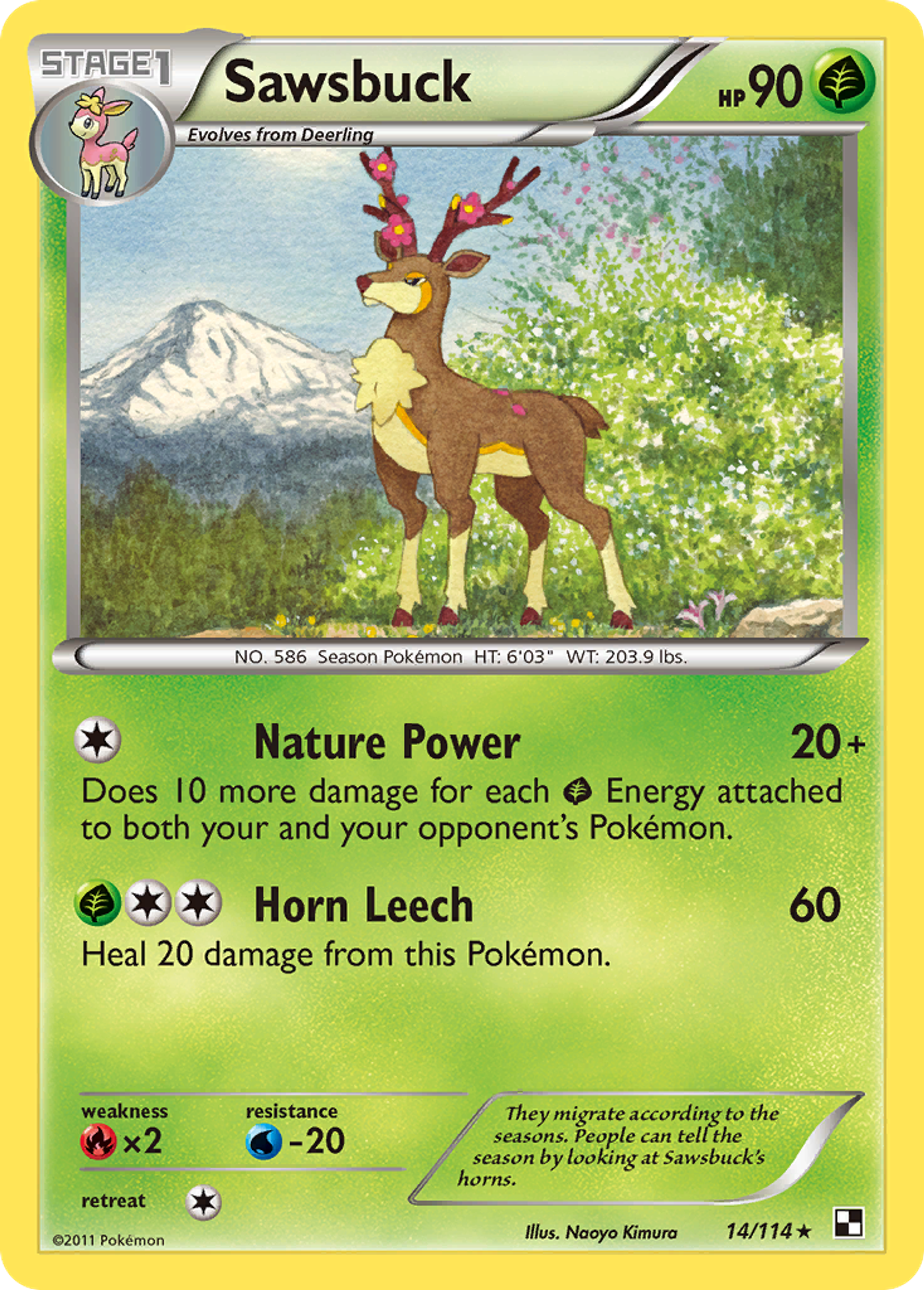Sawsbuck — Black and White — Pokemon
