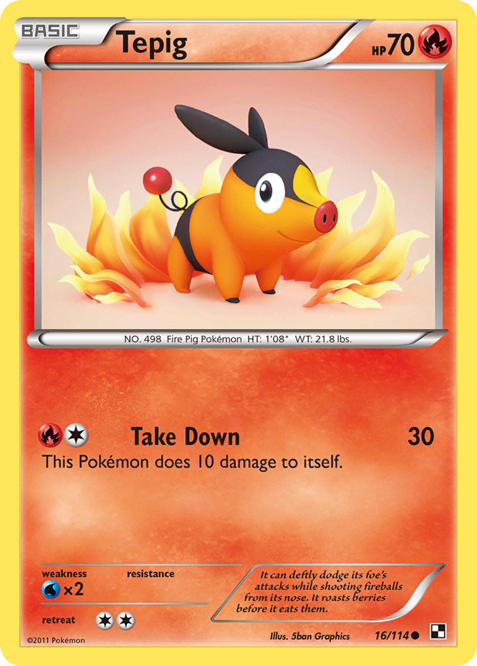 Tepig — Black and White — Pokemon