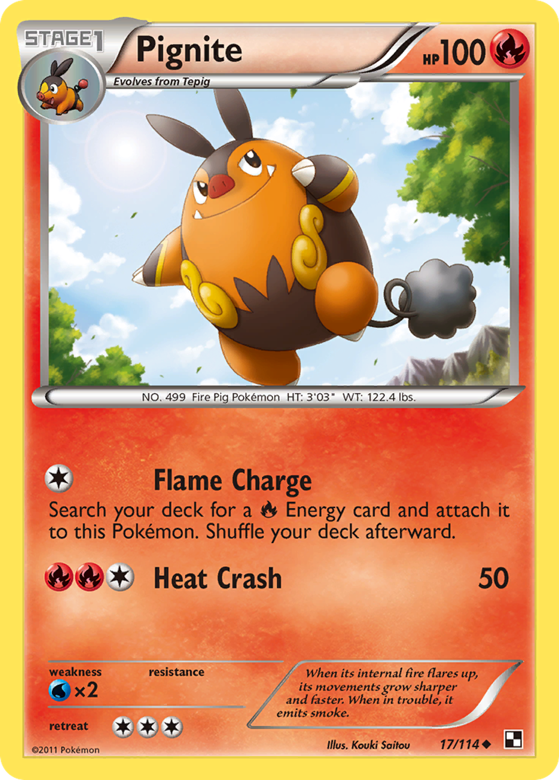 Pignite — Black and White — Pokemon