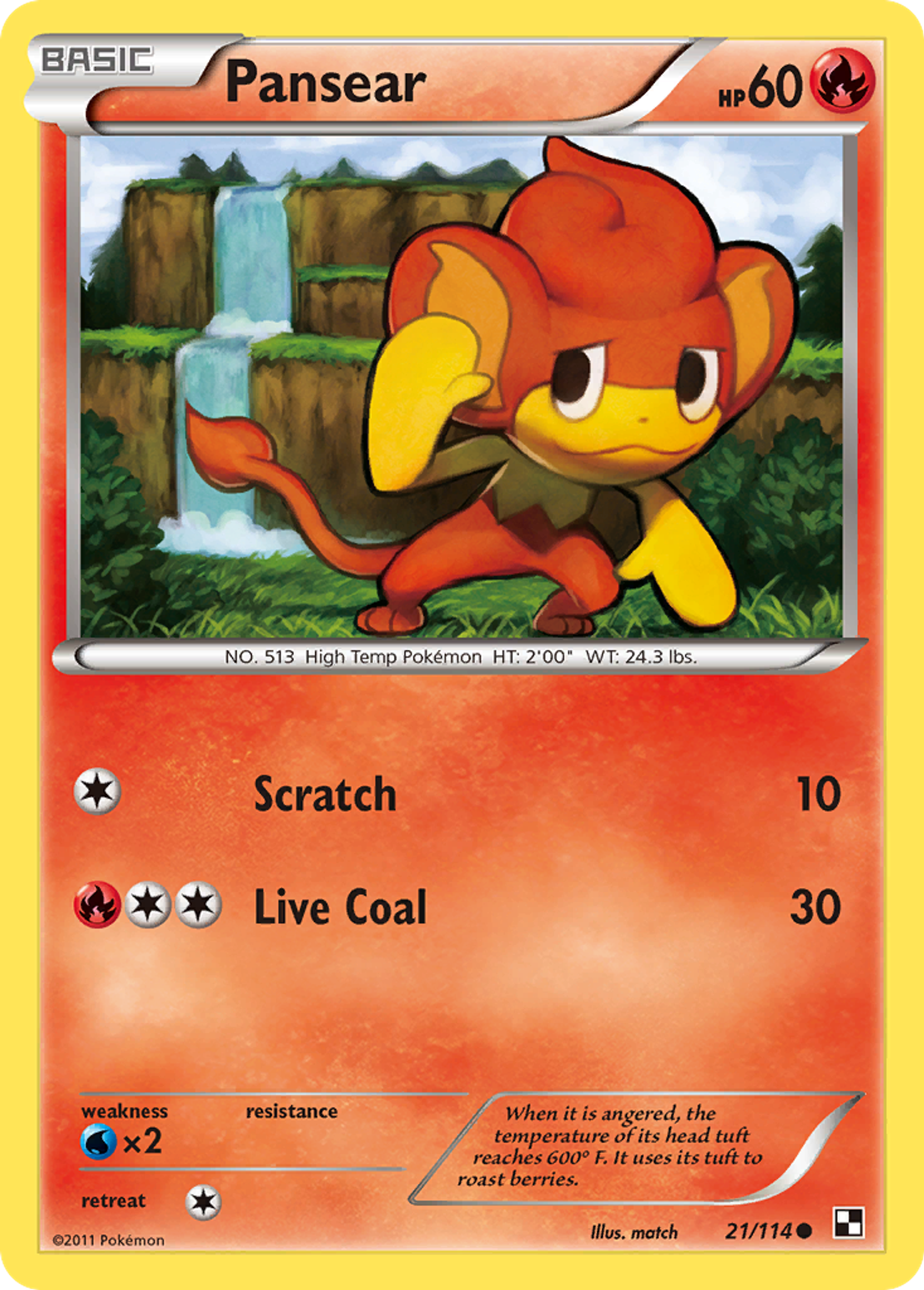 Pansear — Black and White — Pokemon