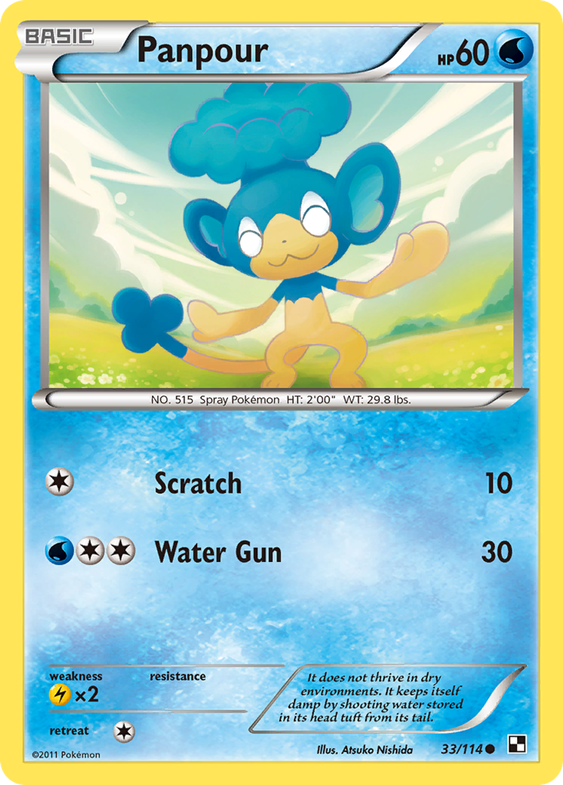 Panpour — Black and White — Pokémon