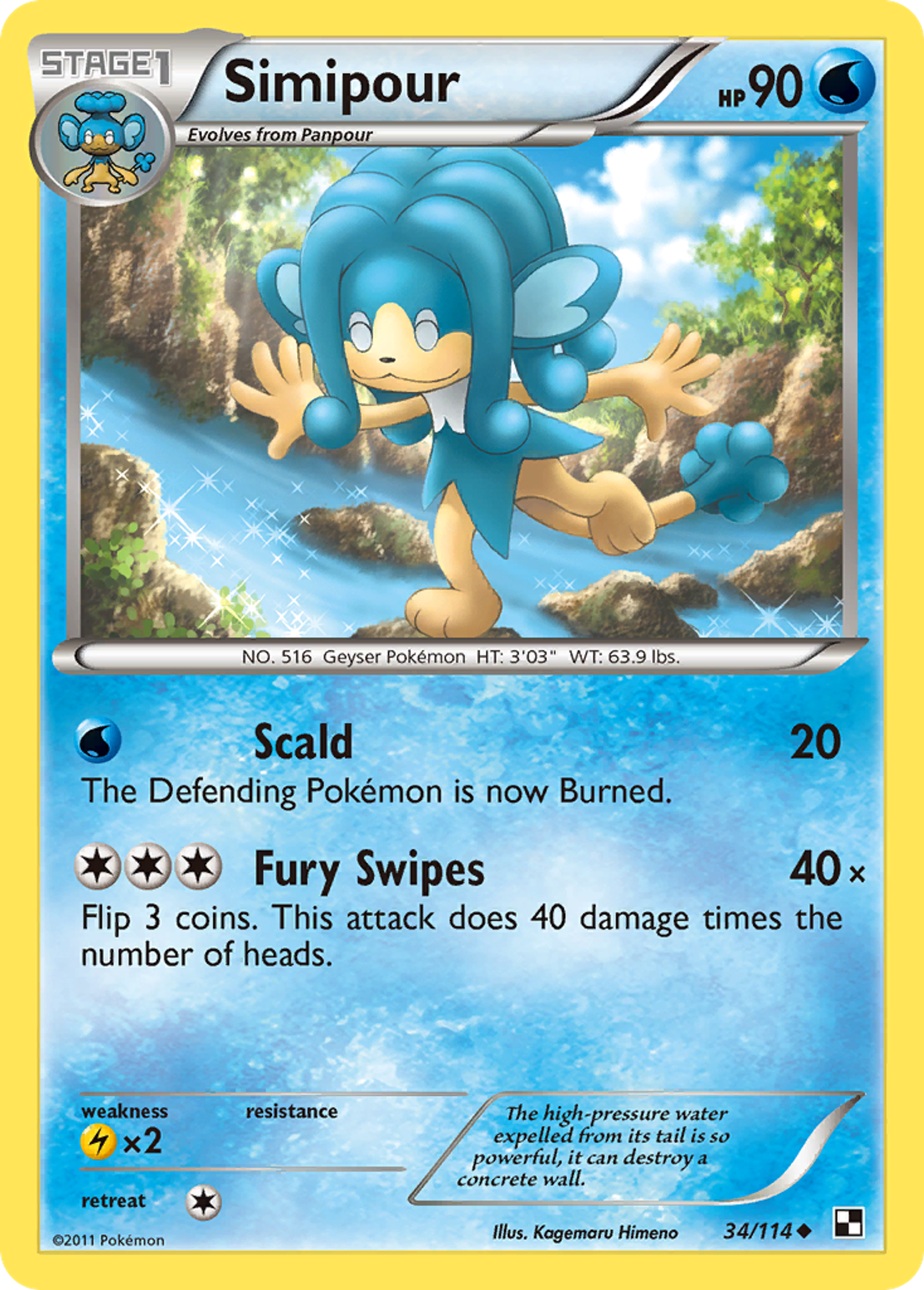 Simipour — Black and White — Pokemon