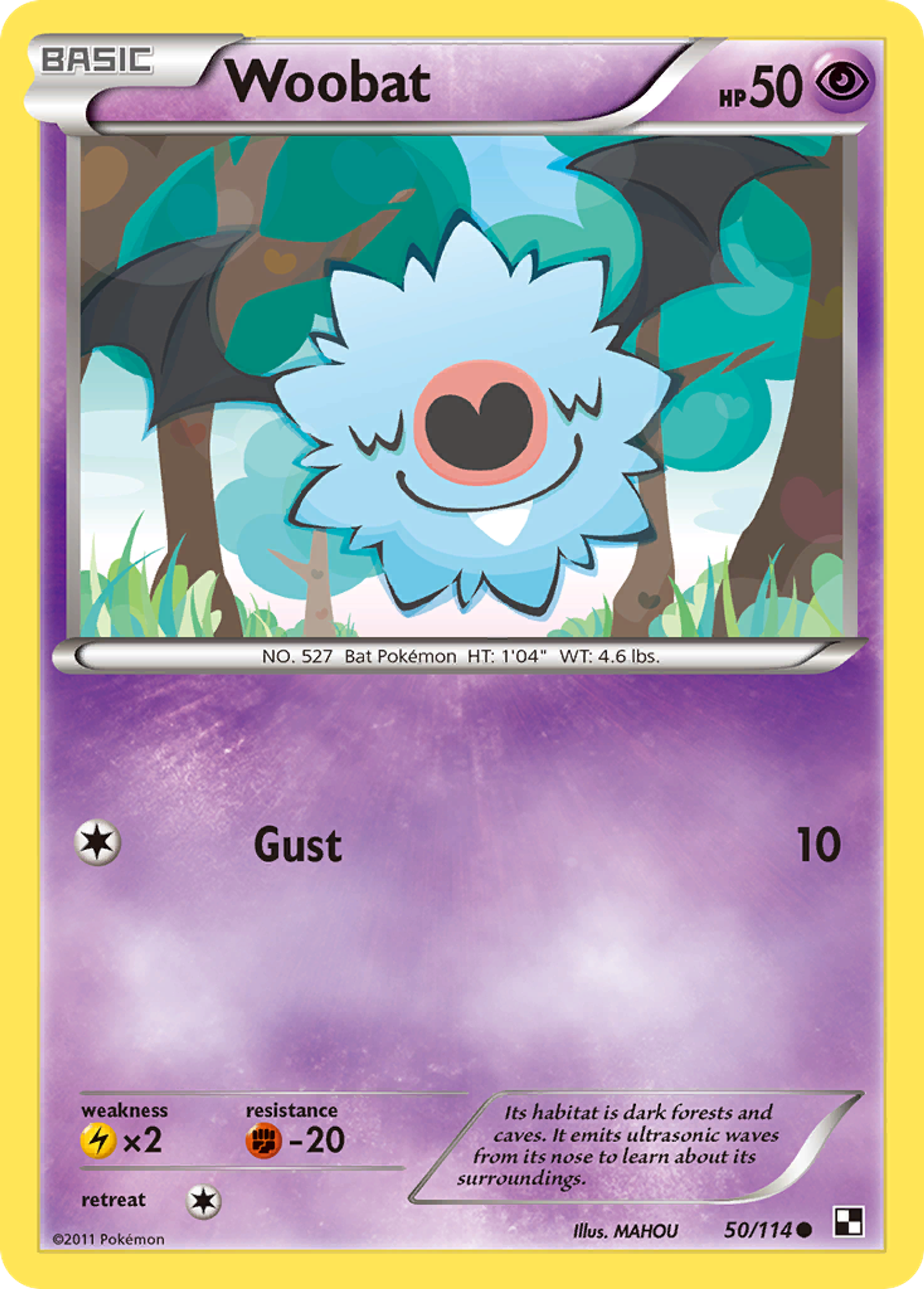 Woobat — Black and White — Pokemon