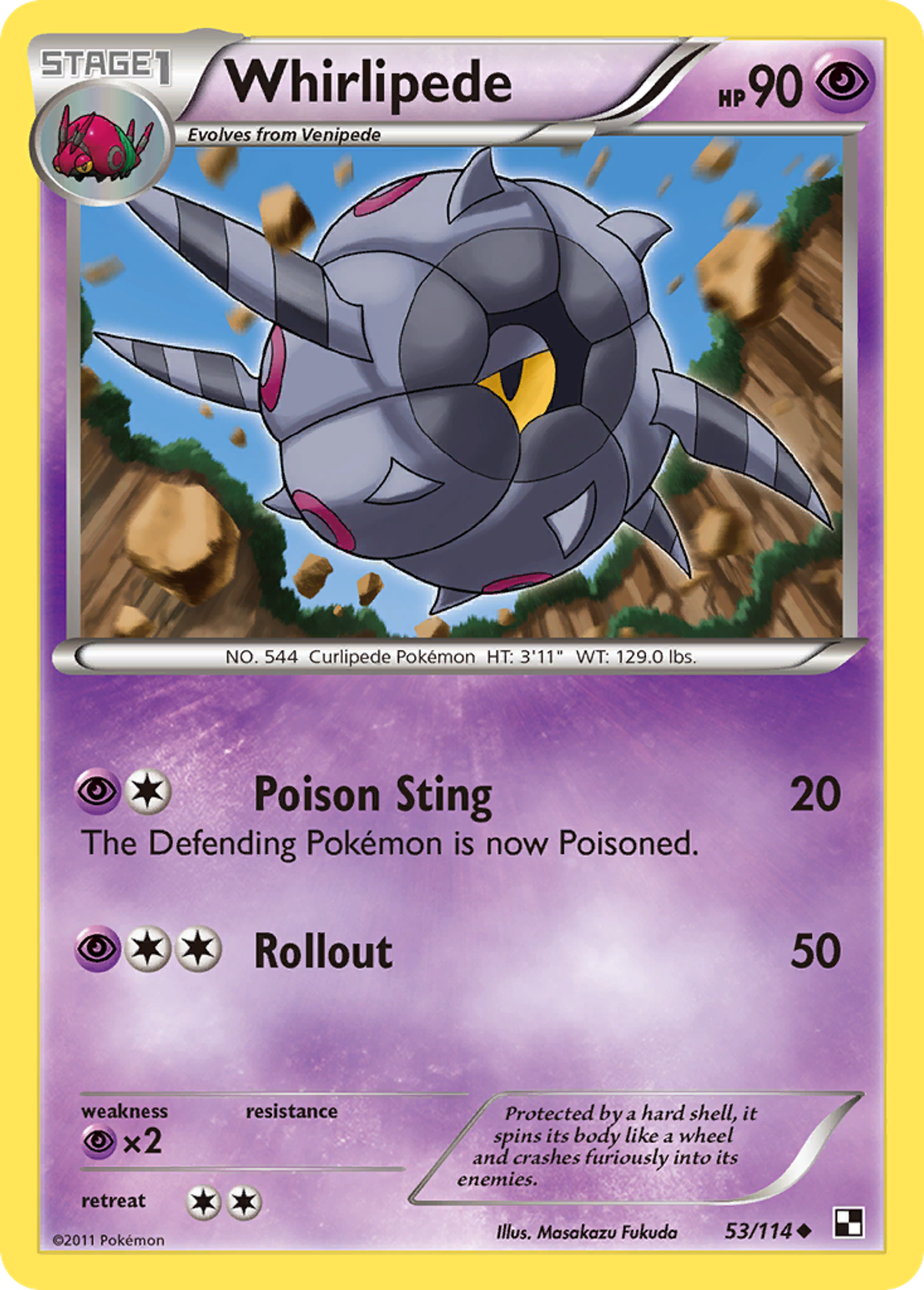 Whirlipede — Black and White — Pokemon