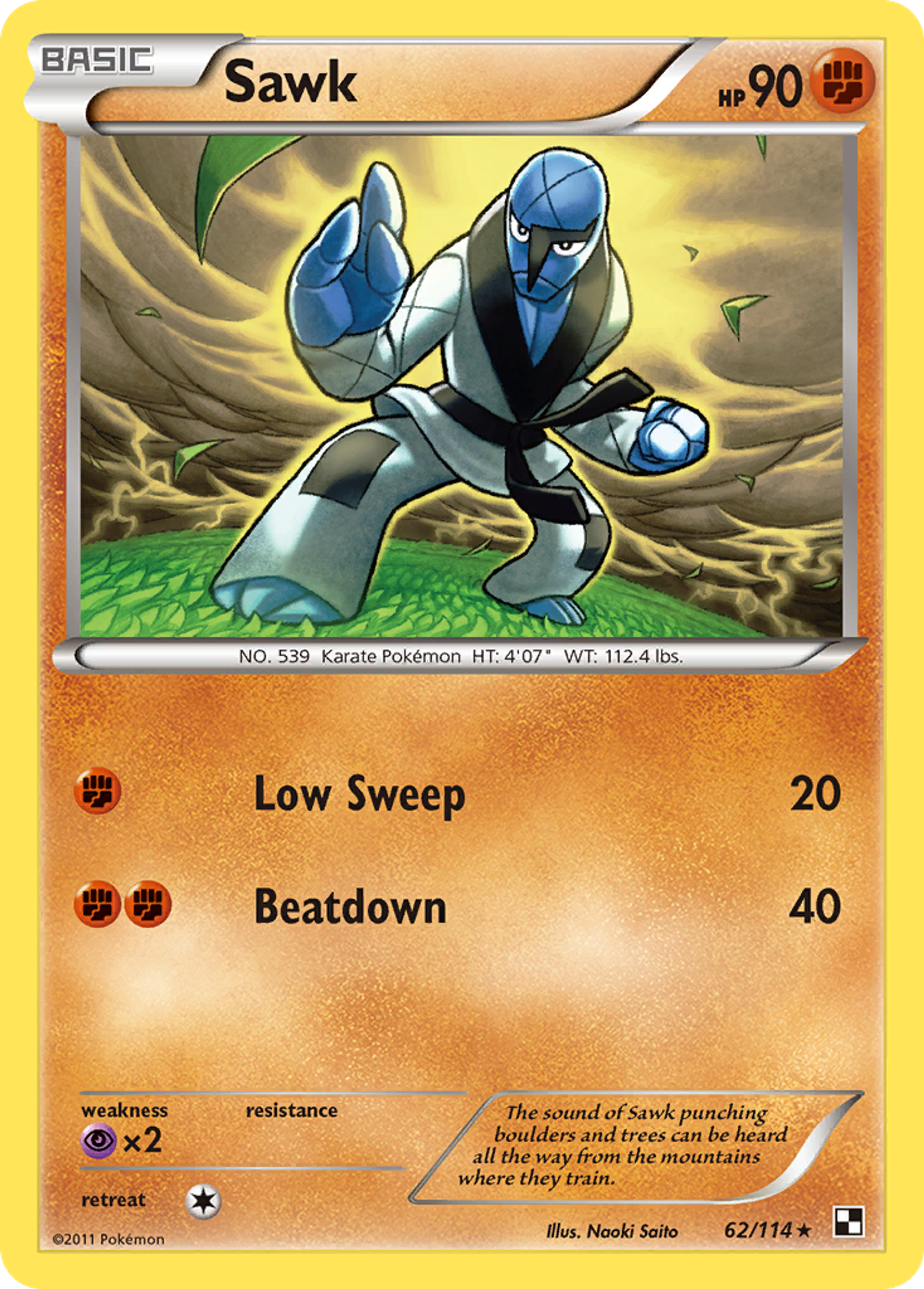 Sawk — Black and White — Pokemon