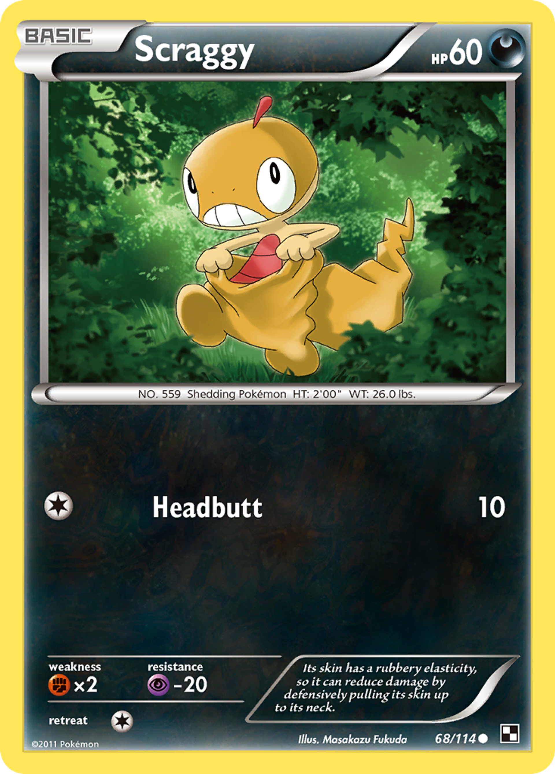 Scraggy — Black and White — Pokemon