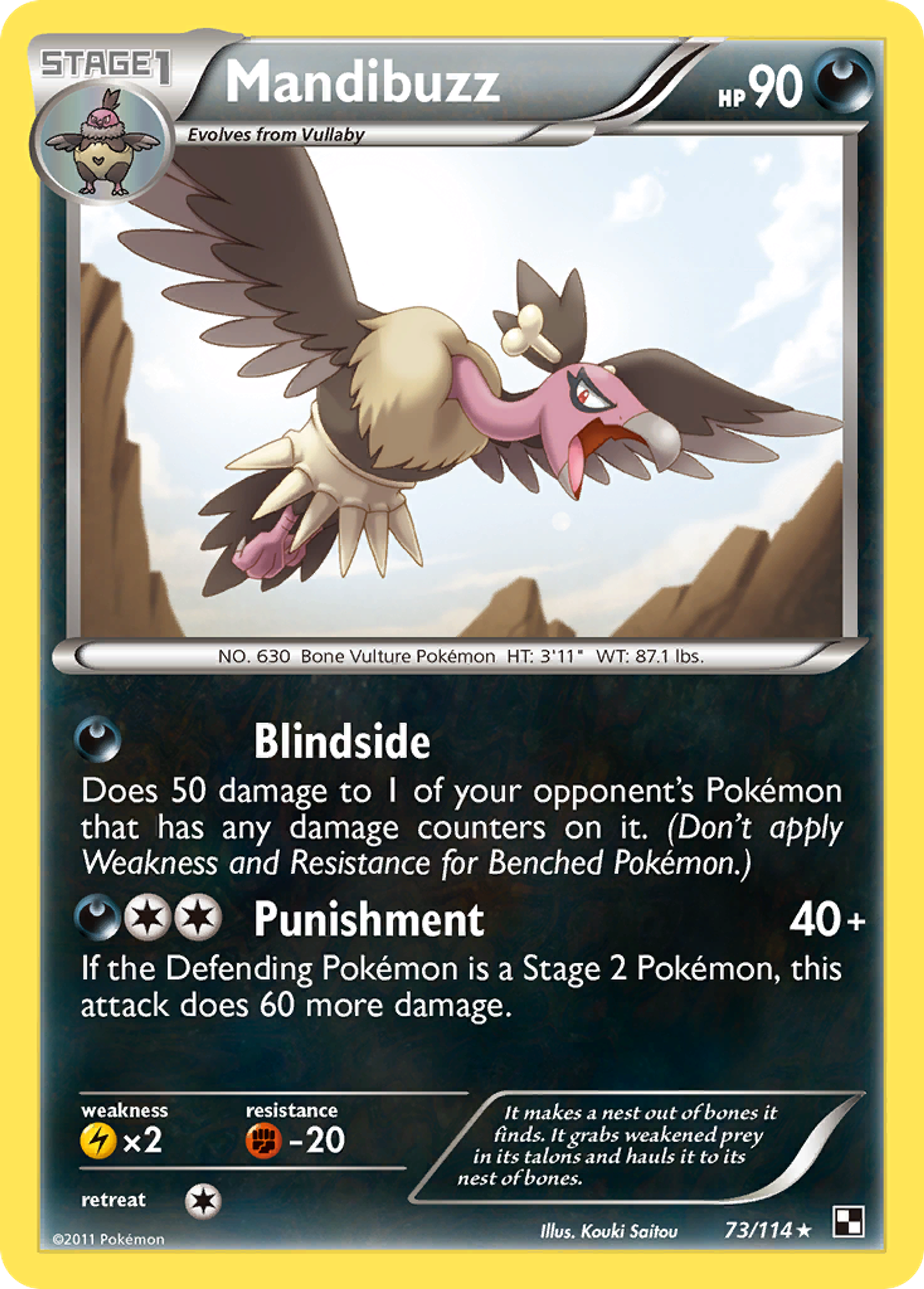 Mandibuzz — Black and White — Pokemon