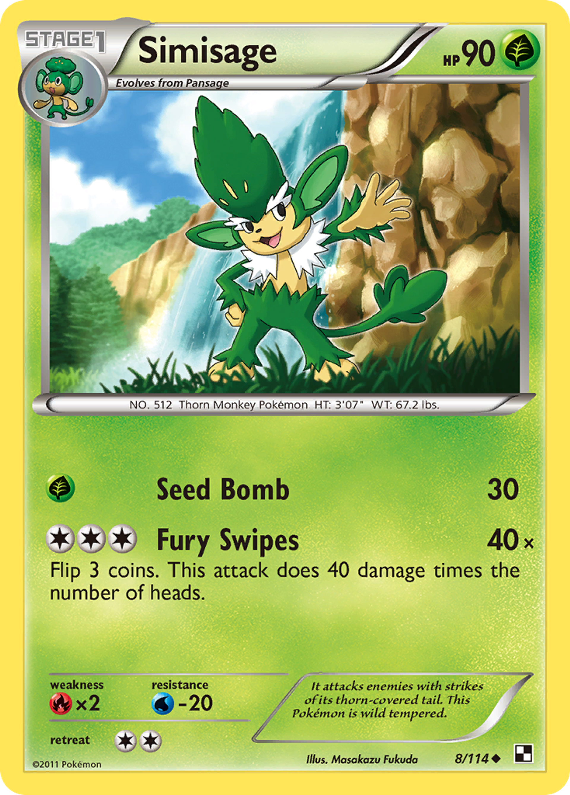 Simisage — Black and White — Pokemon