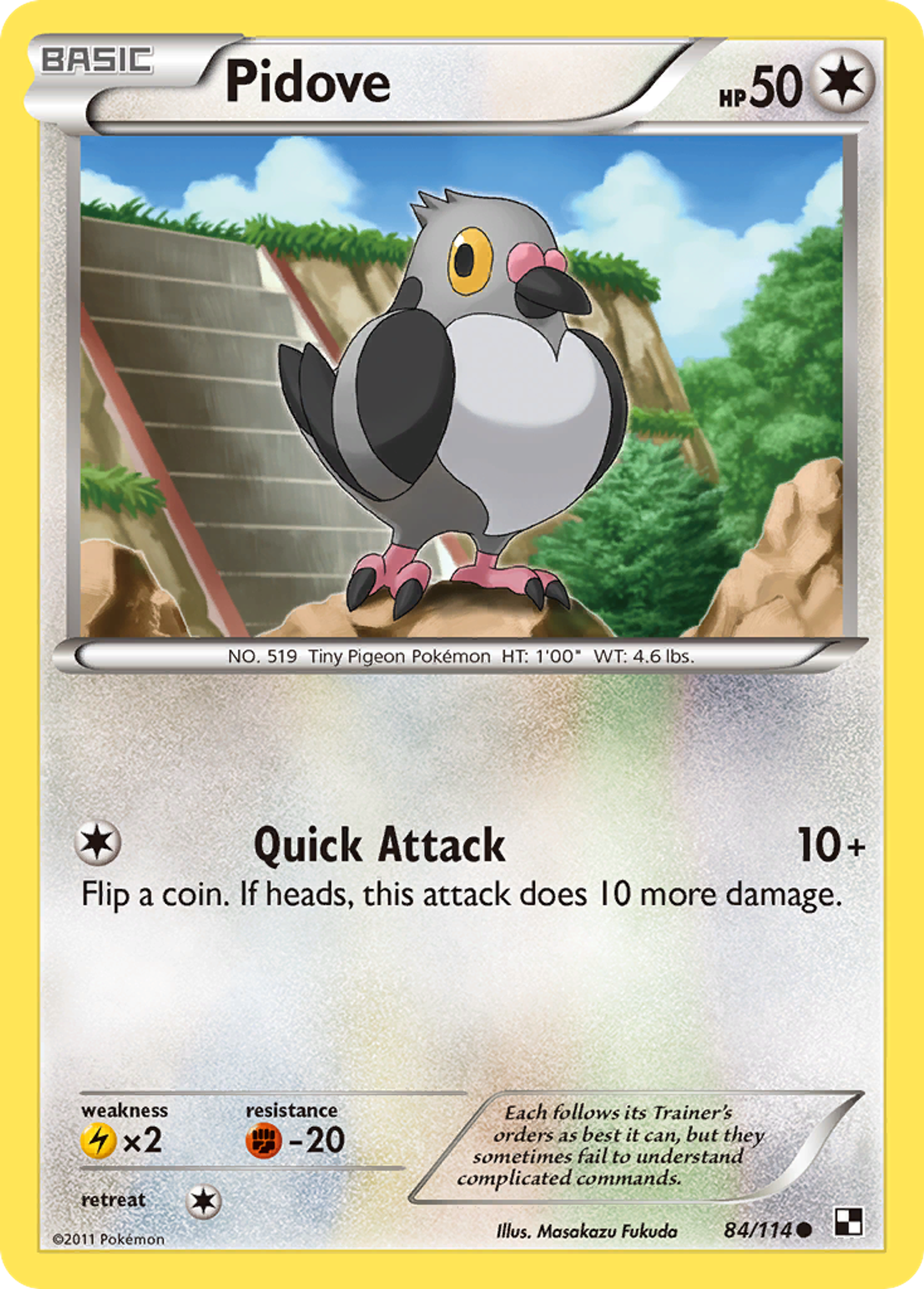 Pidove — Black and White — Pokemon