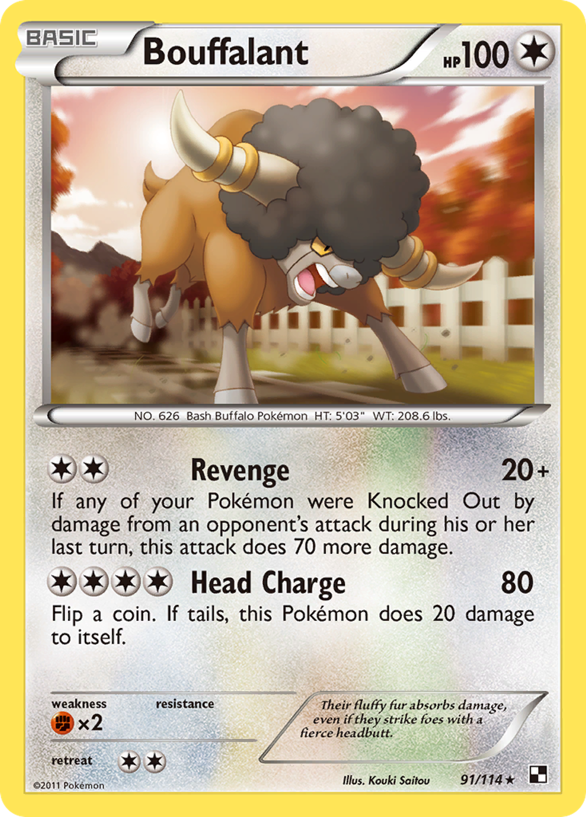 Bouffalant — Black and White — Pokemon