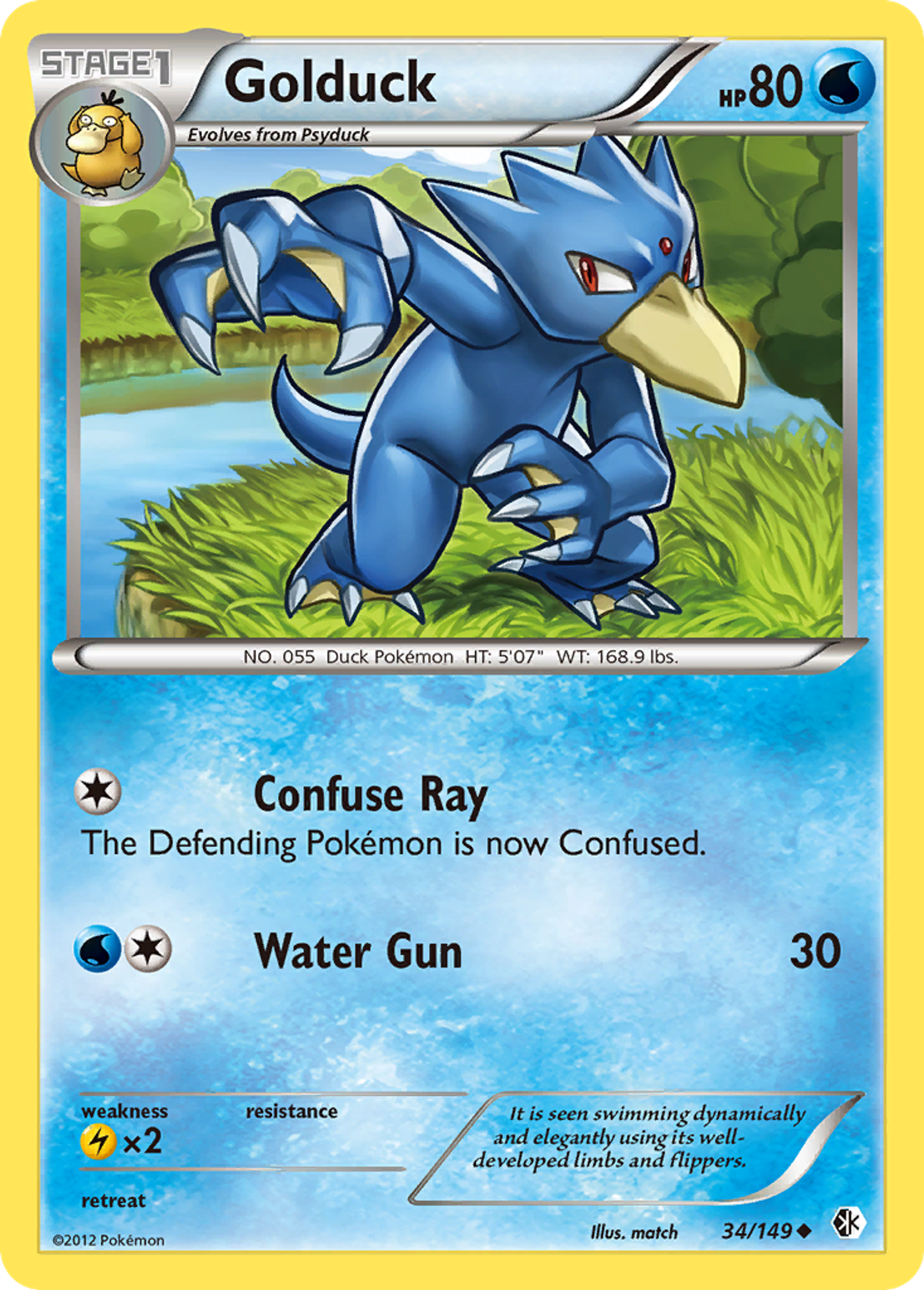 Golduck — Boundaries Crossed — Pokemon