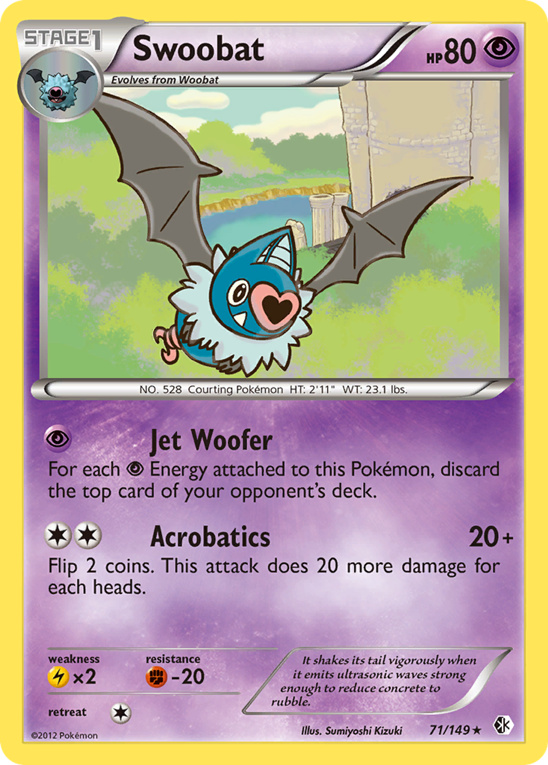 Swoobat — Boundaries Crossed — Pokemon