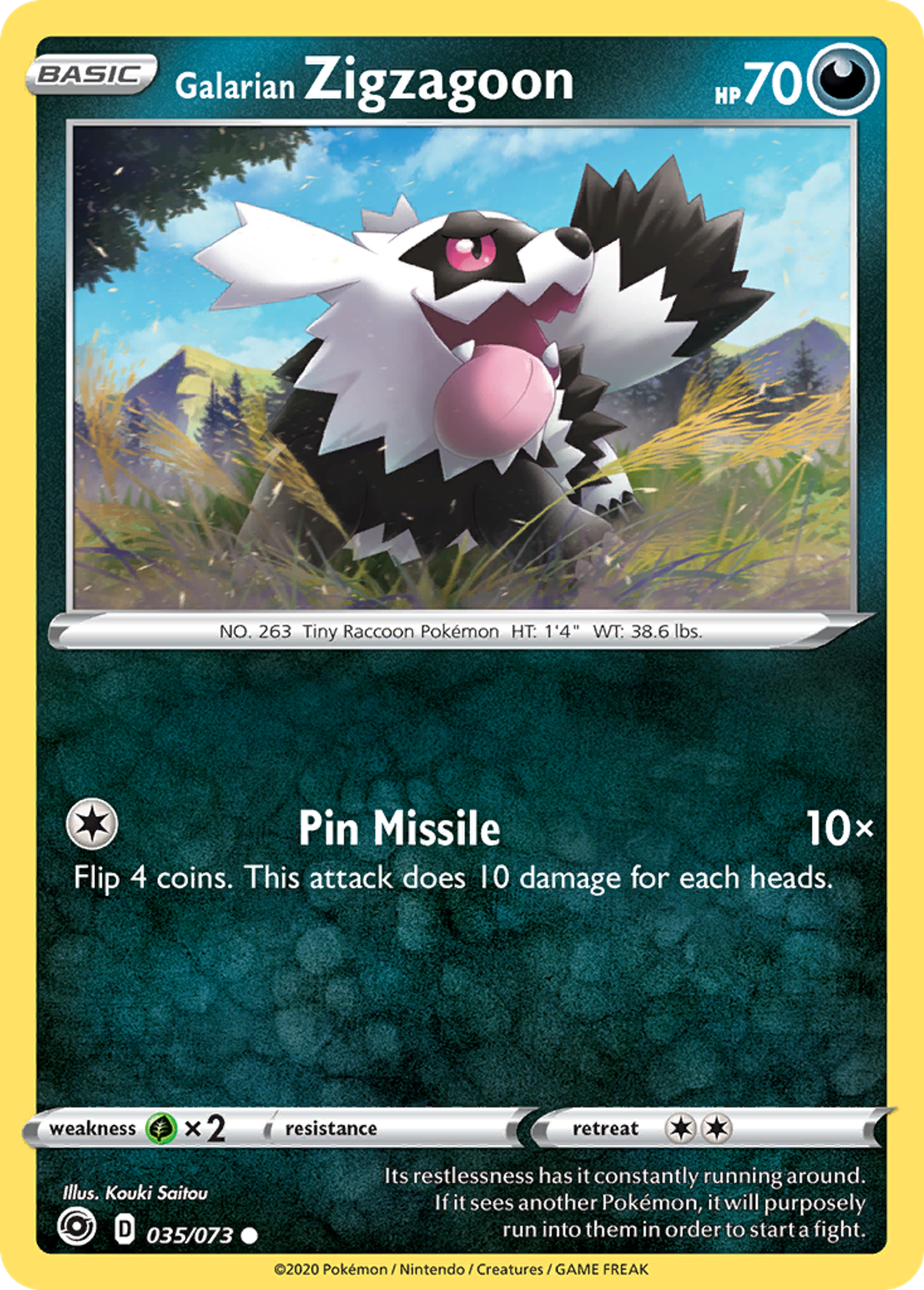 Galarian Zigzagoon — Champion's Path — Pokémon
