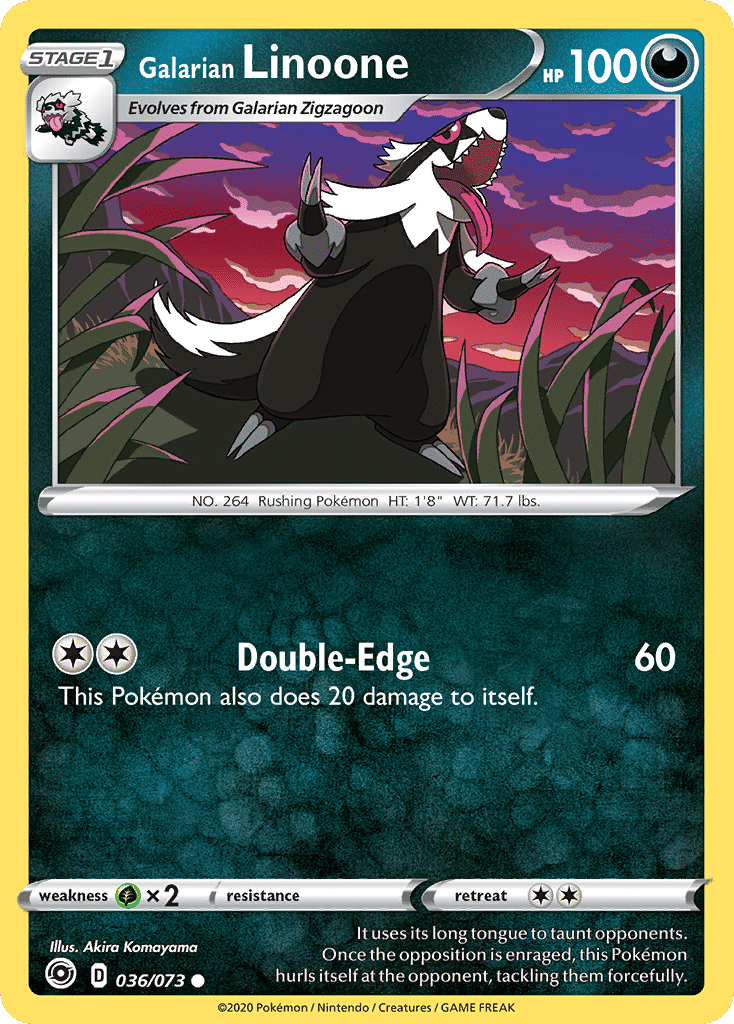 Galarian Linoone — Champion's Path — Pokemon