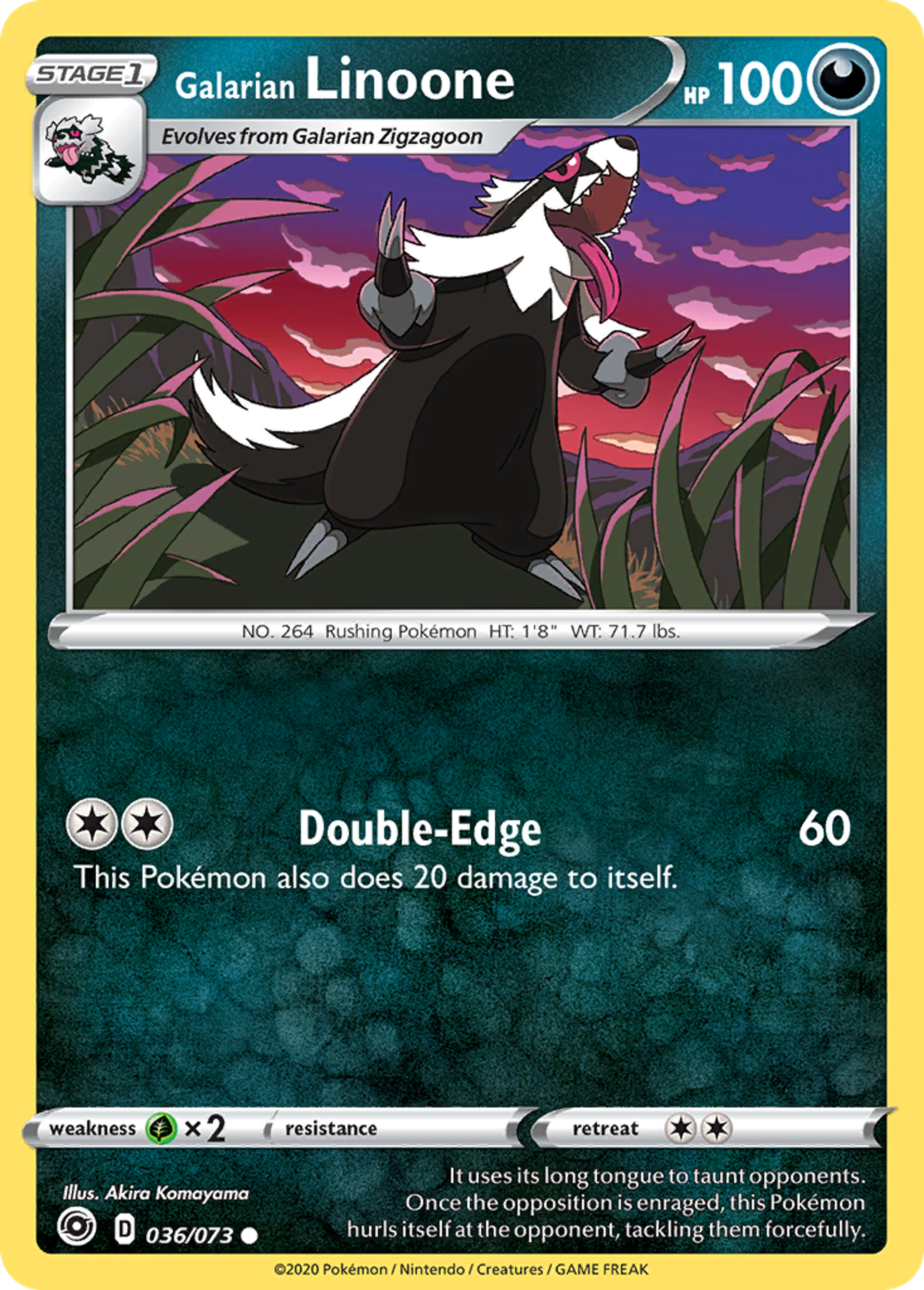 Galarian Linoone — Champion's Path — Pokémon