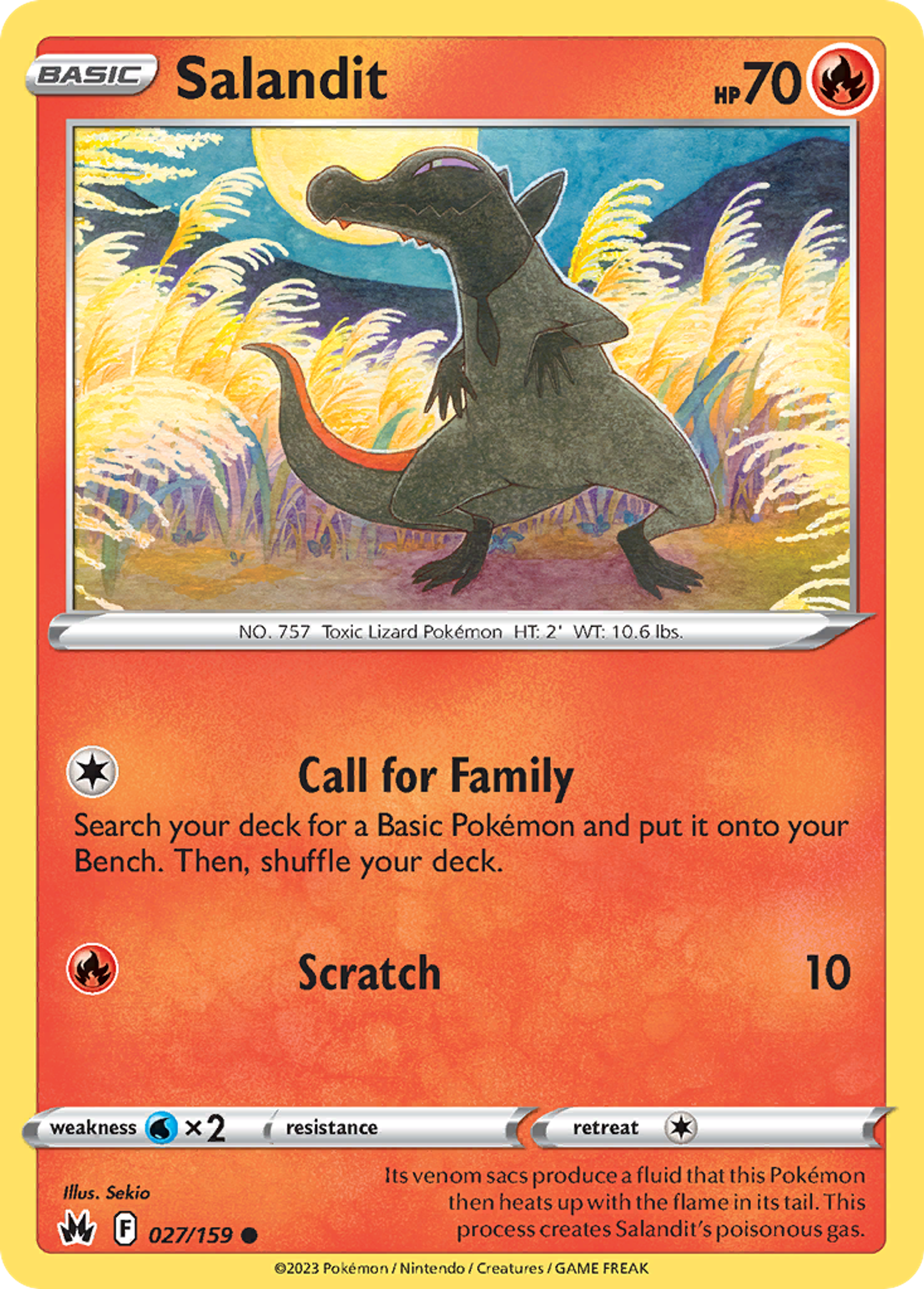 Salandit — Crown Zenith — Pokémon